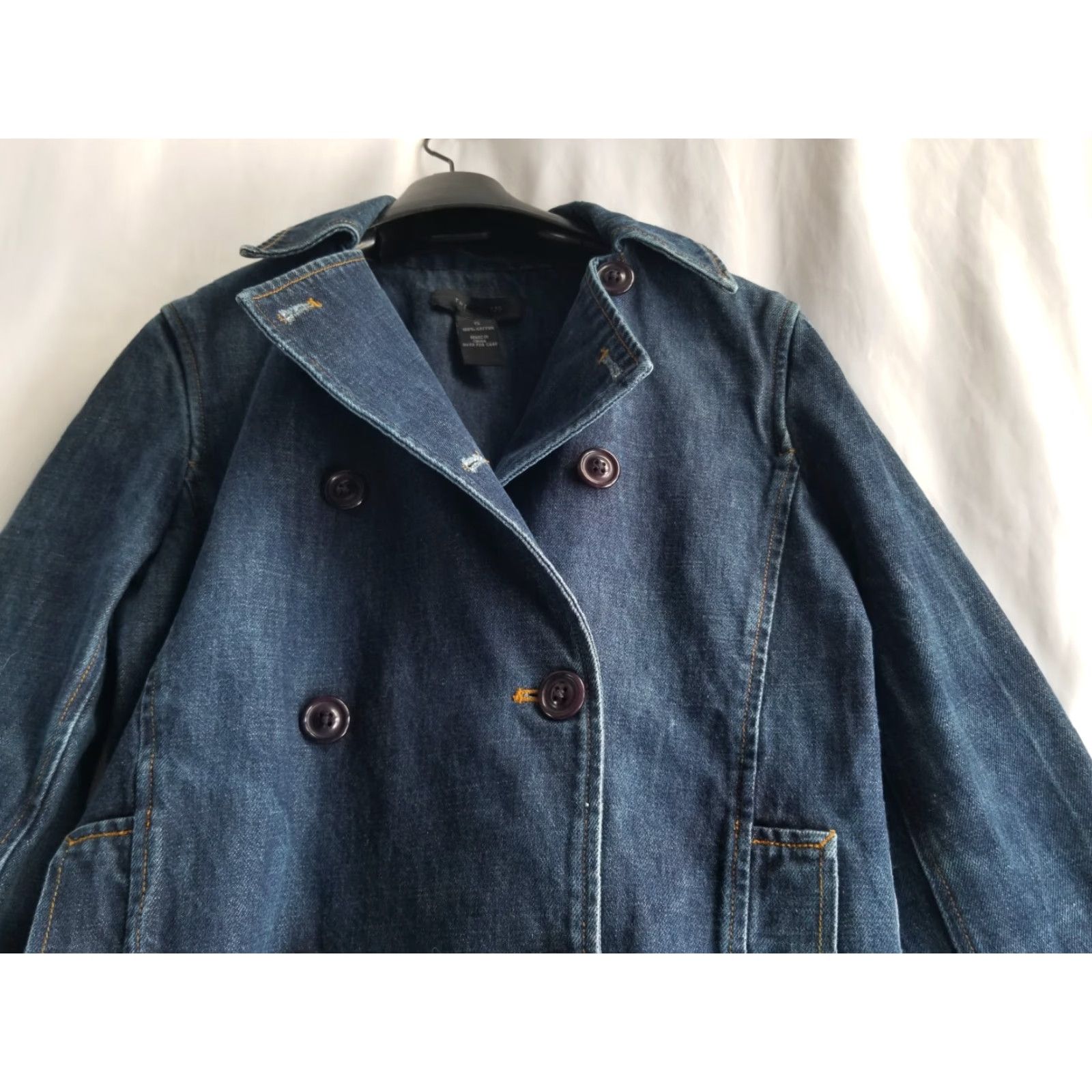 Vintage The Limited Stretch Denim Jacket Women Button Fitted Size Small Blue Denim Jacket Size S / US 4 / IT 40 - 4 Thumbnail