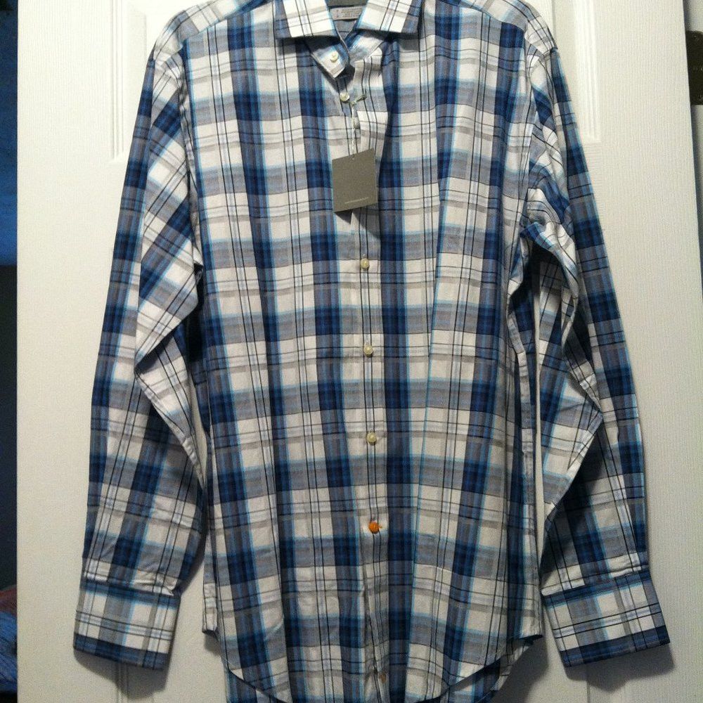Thomas Dean THOMAS DEAN MENS NEW 100%COTTON CASUAL SHIRT SIZE: M Size US M / EU 48-50 / 2 - 1 Thumbnail