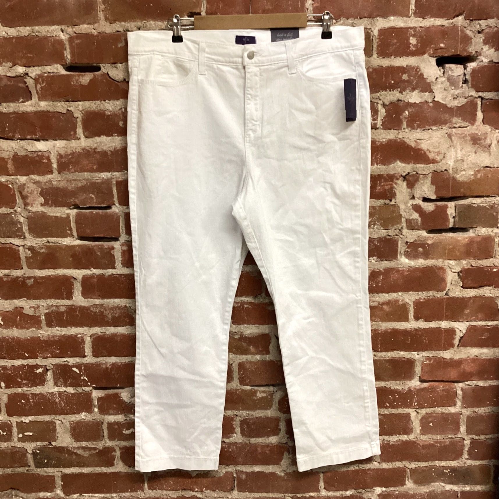 NYDJ NYJD White Ankle Jeans Size 18 NWT Womens Size 40" / US 18 - 2 Thumbnail