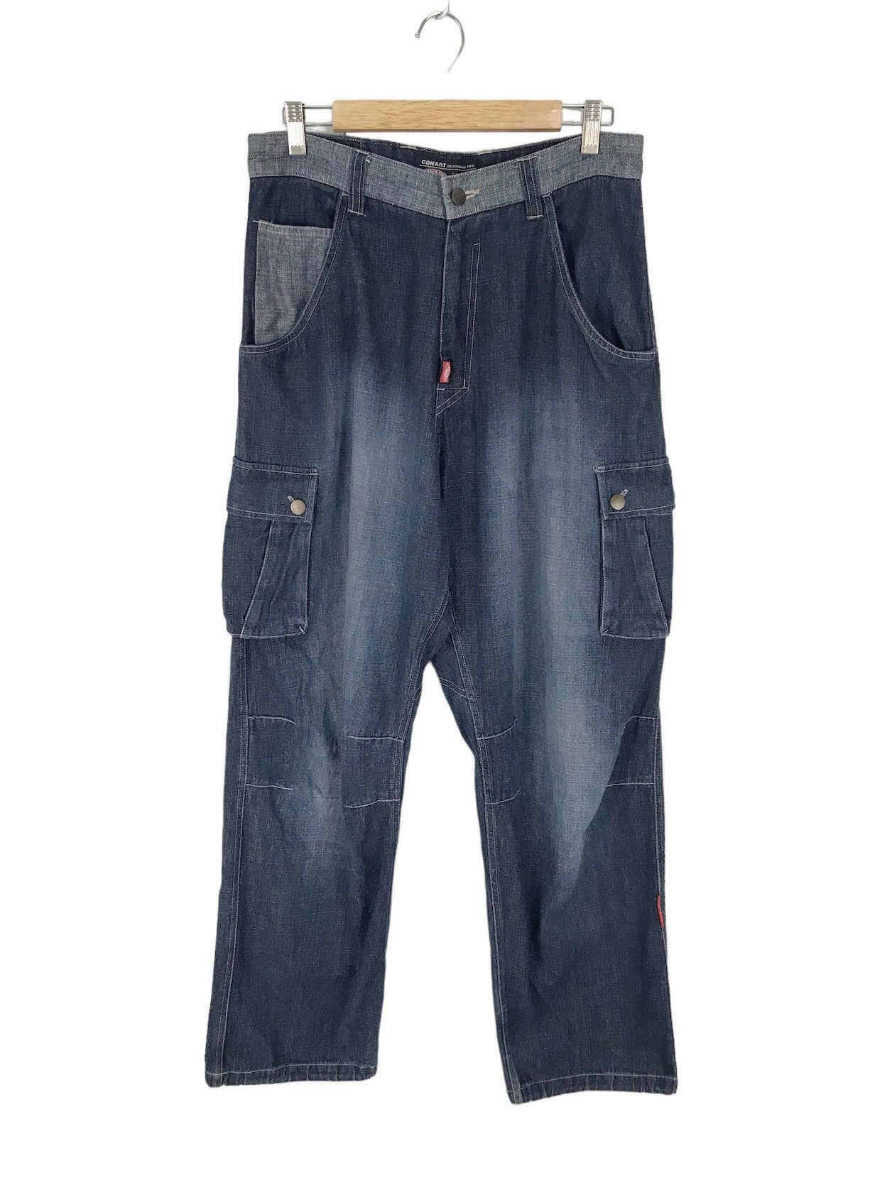 Japanese Brand CONART Baggy Cargo Denim Jeans