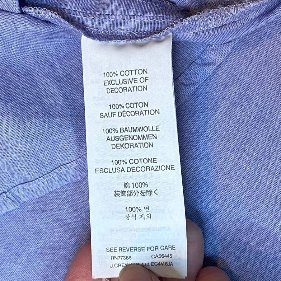J.Crew J. Crew Periwinkle Blue/Purple Sequin Cotton Button Shirt 2 Size XS / US 0-2 / IT 36-38 - 5 Thumbnail