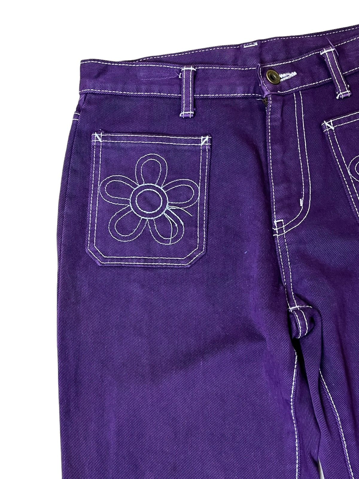 Japanese Brand VINTAGE JAPANESE NUVE PURPLE BUSHPANT FLARE DENIM Size US 29 - 5 Thumbnail