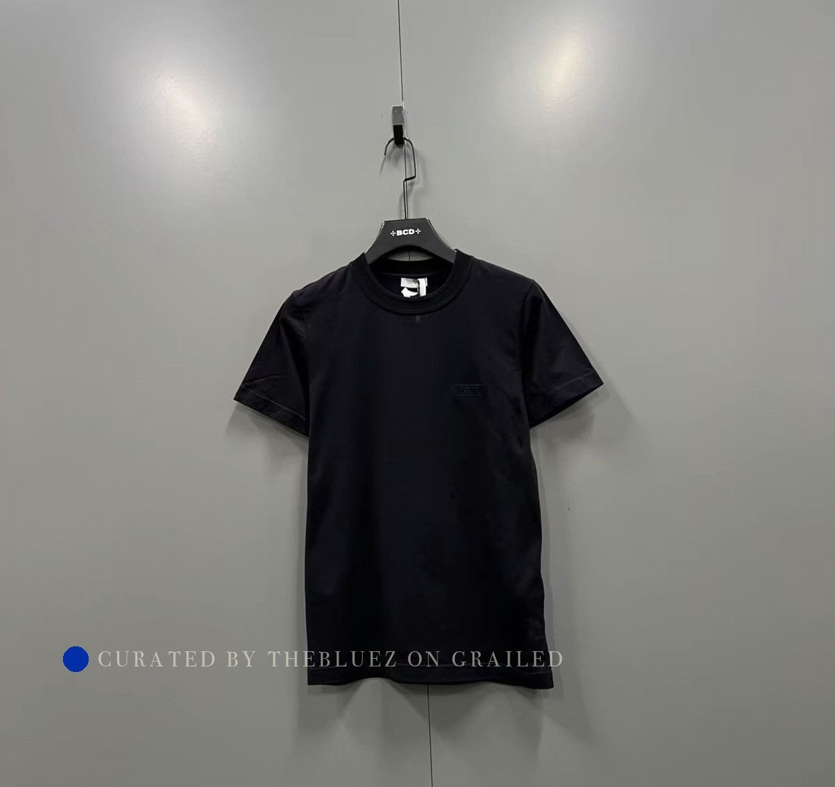 Dior Mini Logo Embroidered Black T-Shirt in XXS Size US XXS / EU 40 - 1 Thumbnail