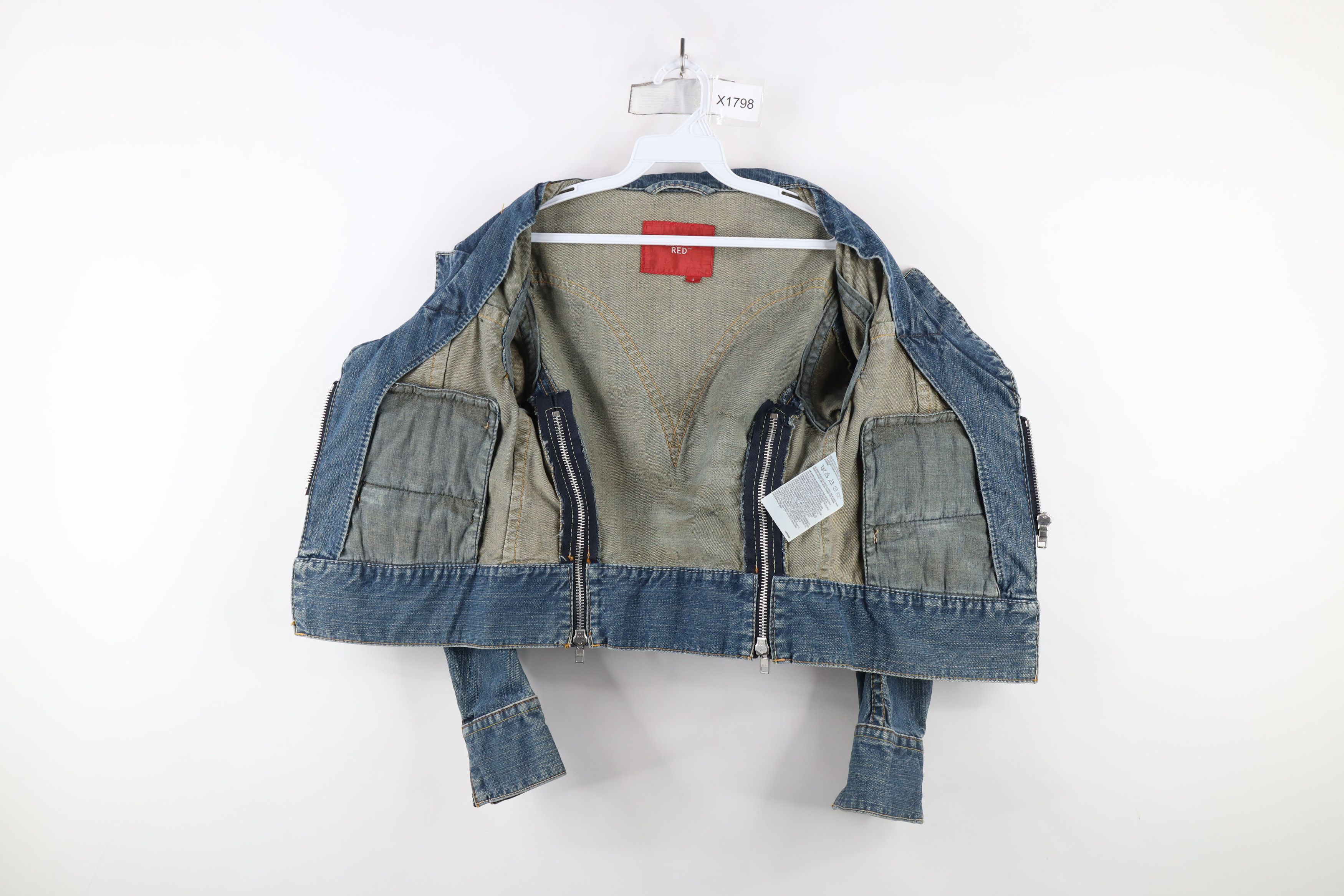 Levi's × Vintage Vintage Y2K Levis Zippered Denim Jean Trucker Jacket Size S / US 4 / IT 40 - 10 Thumbnail