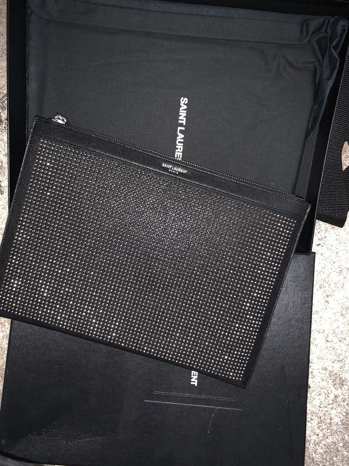 Saint Laurent Paris Saint Laurent Studded iPad holder/clutch Size ONE SIZE - 4 Thumbnail