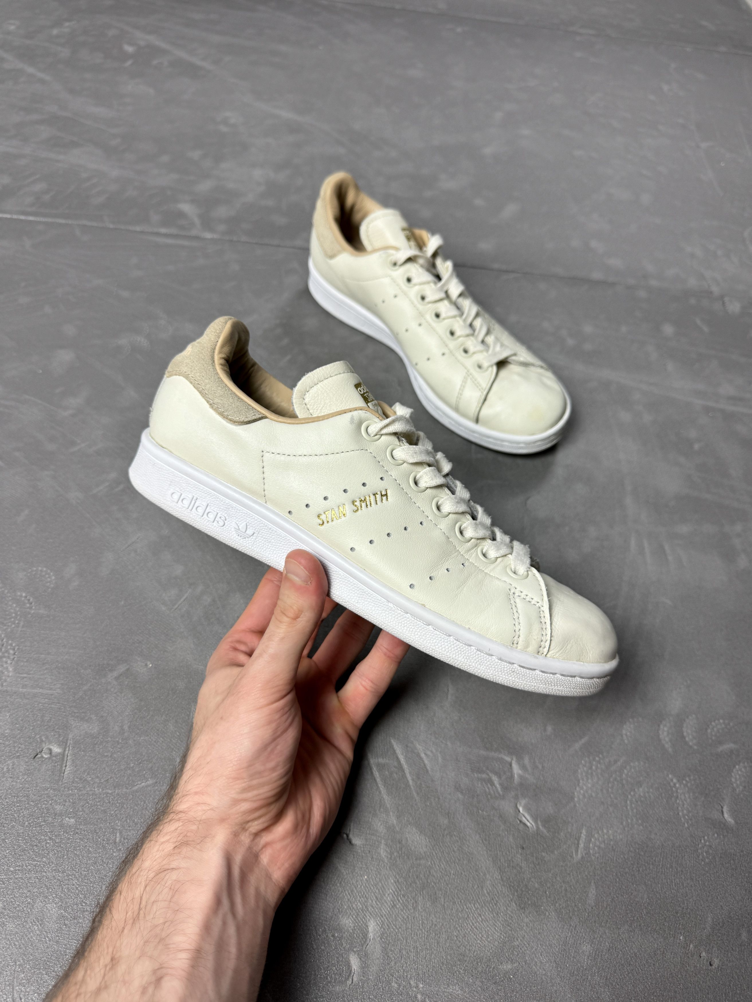 Adidas × Vintage Adidas Stan Smith beige leather sneakers shoes retro y2k Size US 5.5 / EU 38 - 10 Thumbnail