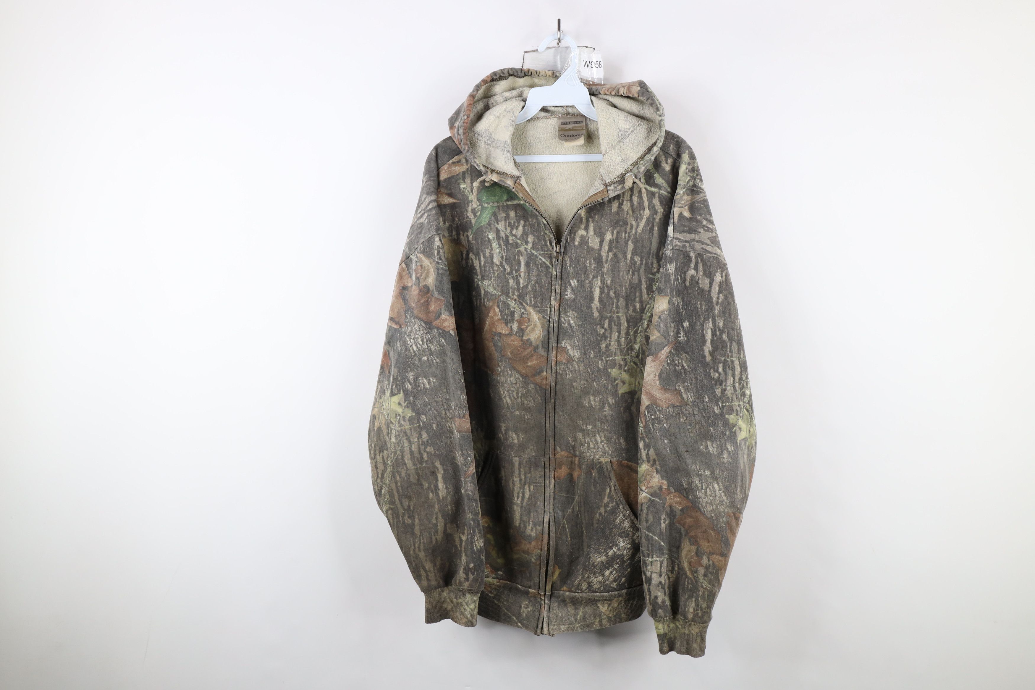 Vintage Vintage 90s Jerzees Mossy Oak Camouflage Full Zip Sweatshirt Size US XL / EU 56 / 4 - 1 Thumbnail