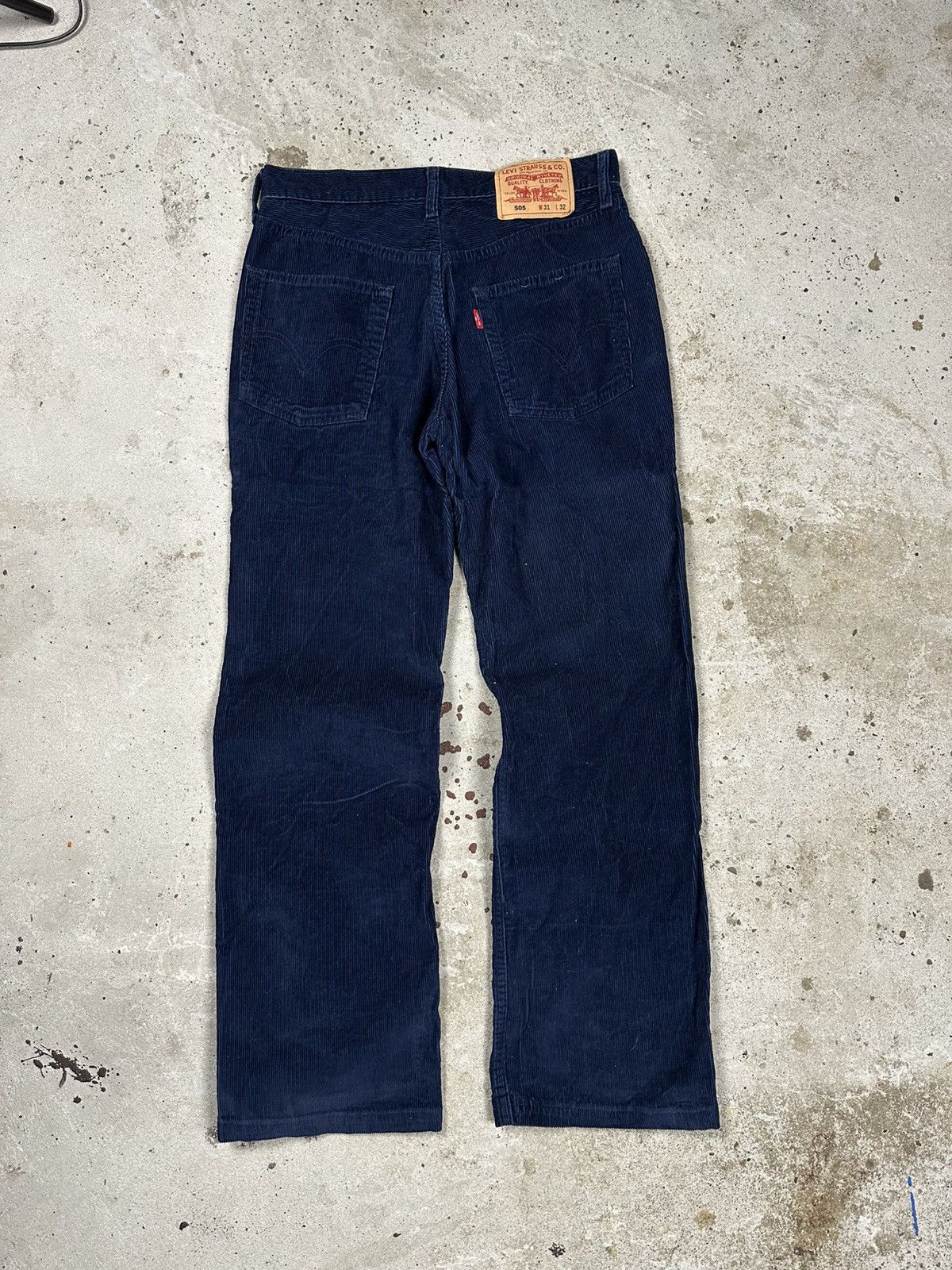 Levi's × Vintage Vintage 90s Levi’s 505 Blue Corduroy Pants Denim Jeans Size US 30 / EU 46 - 2 Thumbnail