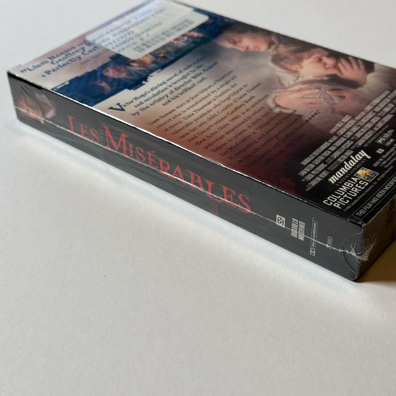 Designer Les Misérables VHS Liam Neeson Uma Thurman BLOCKBUSTER Hype Size ONE SIZE - 5 Thumbnail