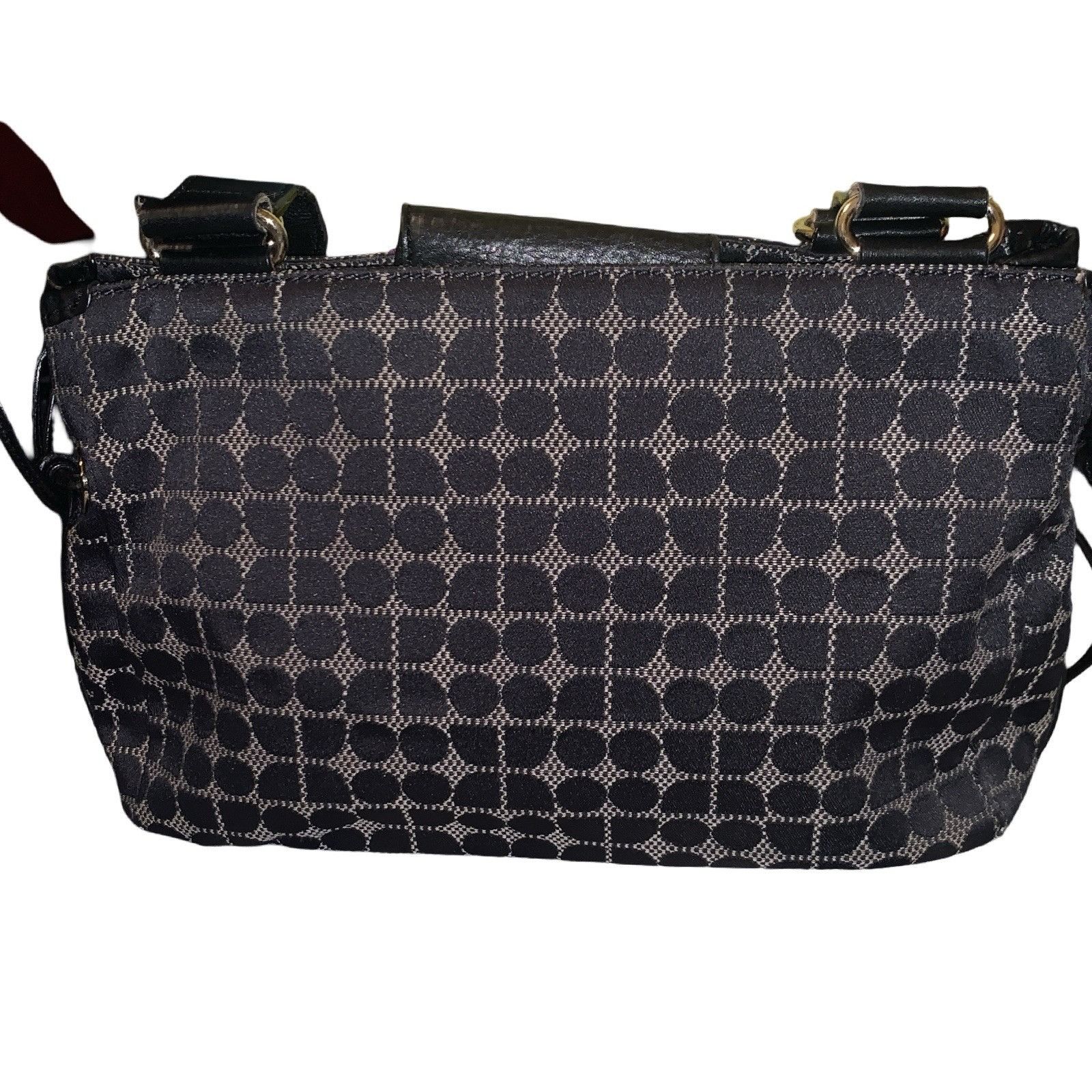 Kate Spade Vintage Y2K Kate Spade Black Canvas/black Leather Shoulder B Size ONE SIZE - 2 Thumbnail