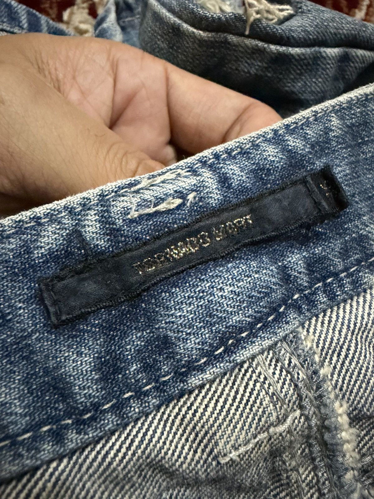 Tornado Mart Tornado Mart Distressed Denim Mini Skirt Size 29" - 3 Thumbnail