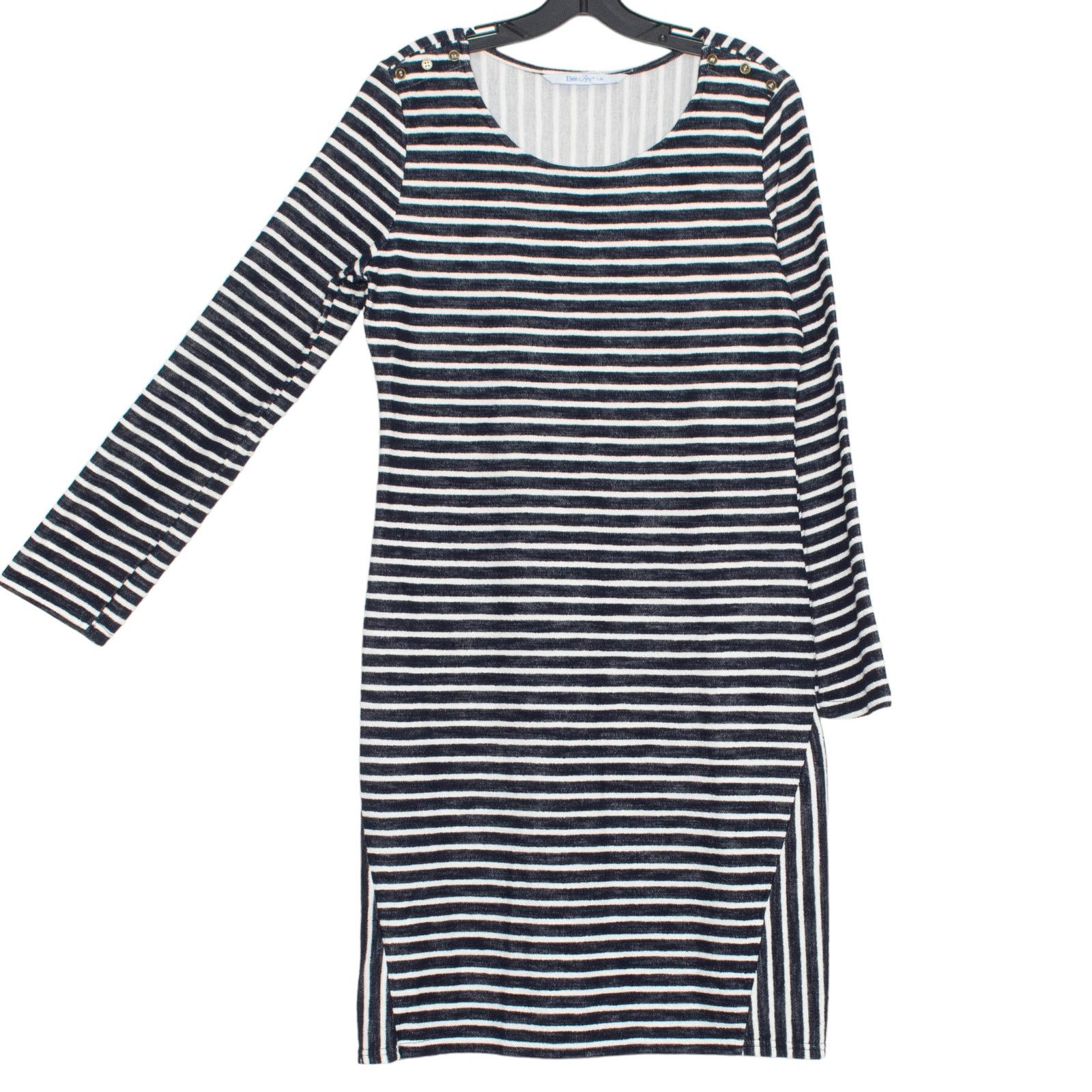 Other Elsie & Zoey Terry Cloth Dress Striped Navy L/XL Coastal Size L / US 10 / IT 46 - 2 Thumbnail