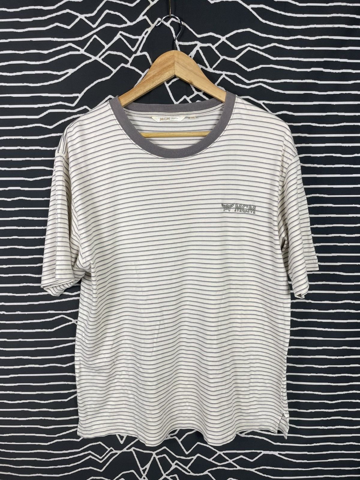 Designer × MCM Vintage MCM Stripe Tshirt Size US L / EU 52-54 / 3 - 1 Thumbnail