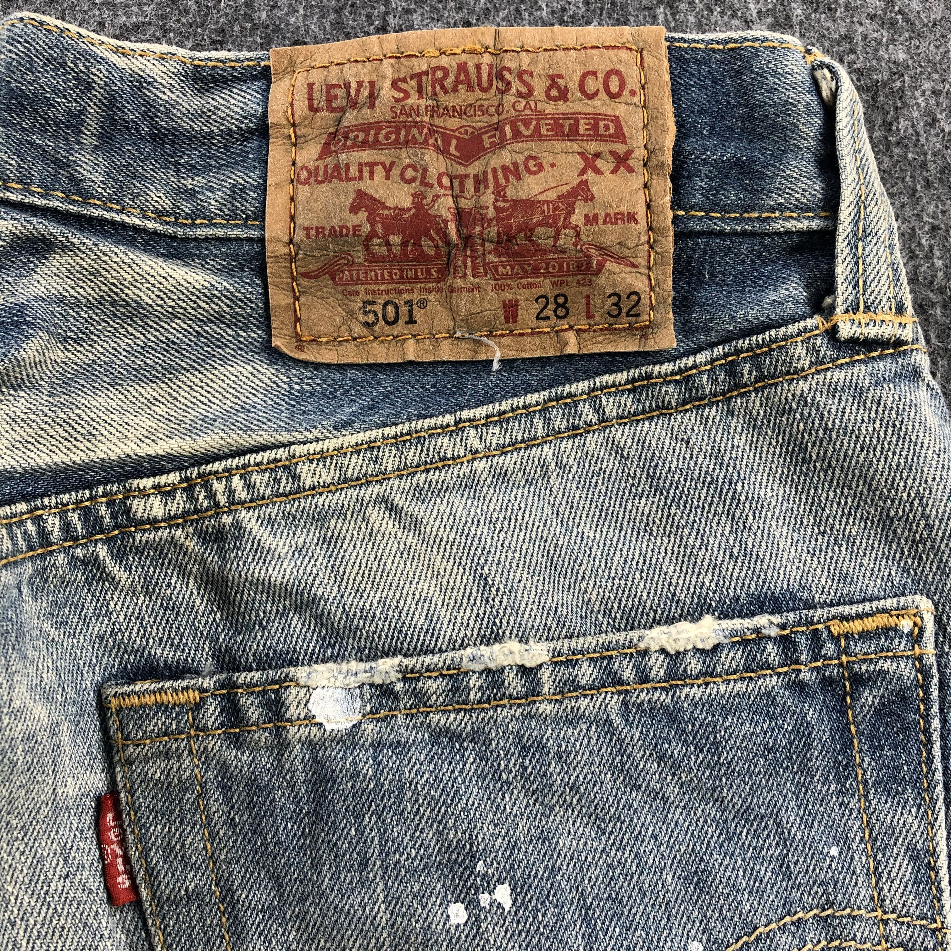 Levi's × Vintage Vintage Distress Light Wash Levis 501 Jeans-JM1008 Size US 28 / EU 44 - 6 Thumbnail