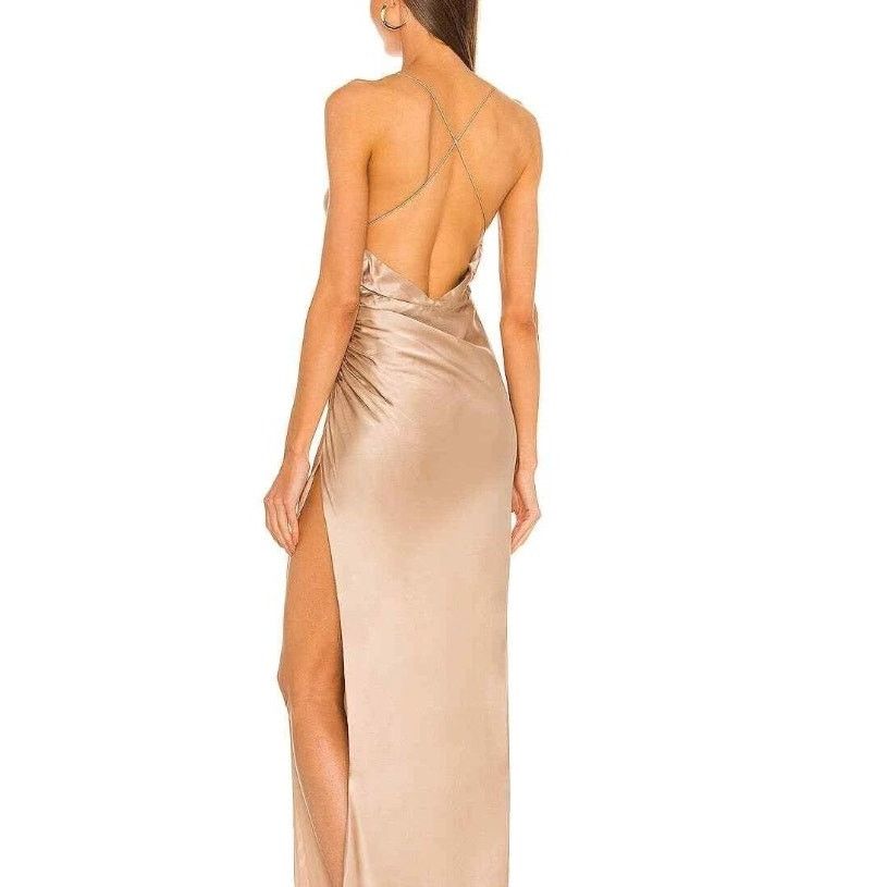 Other The Sei Strappy Gathered Silk Gown Champagne Satin Size 4 Size S / US 4 / IT 40 - 4 Thumbnail