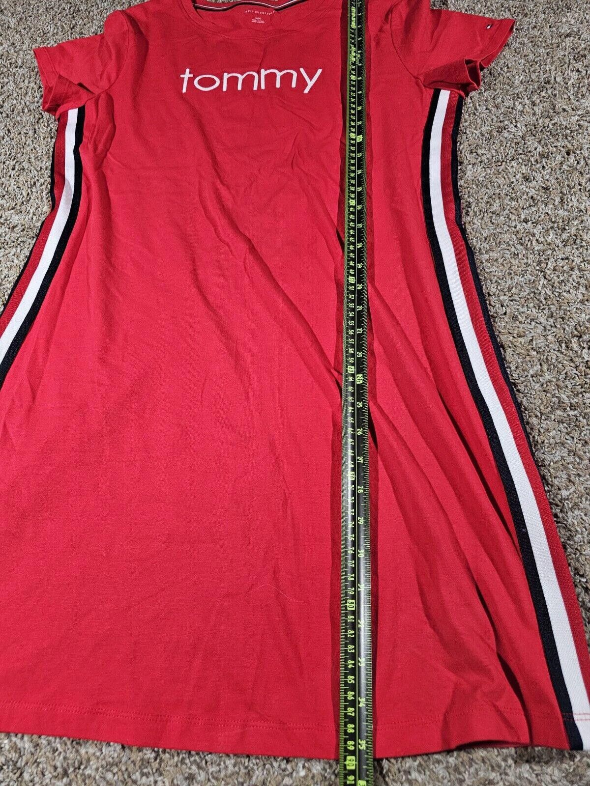 Tommy Hilfiger Tommy Hilfiger Women's Side Striped Red T-Shirt Dress SZ M Size M / US 6-8 / IT 42-44 - 5 Thumbnail