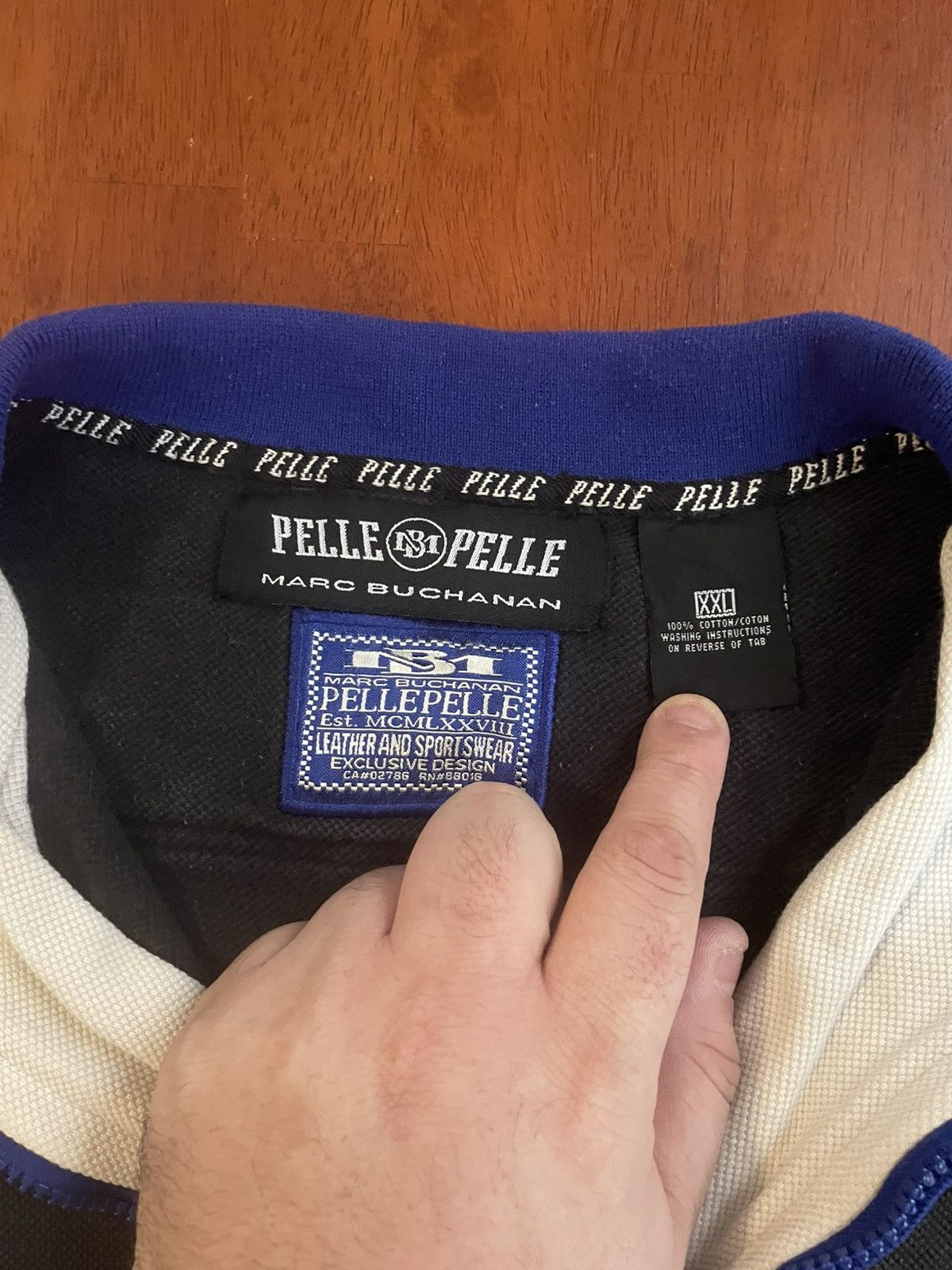 Pelle Pelle 90s Marc Buchanan Pelle Pelle 1/4 Zip Polo Shirt - Size 2XL Size US XXL / EU 58 / 5 - 5 Thumbnail