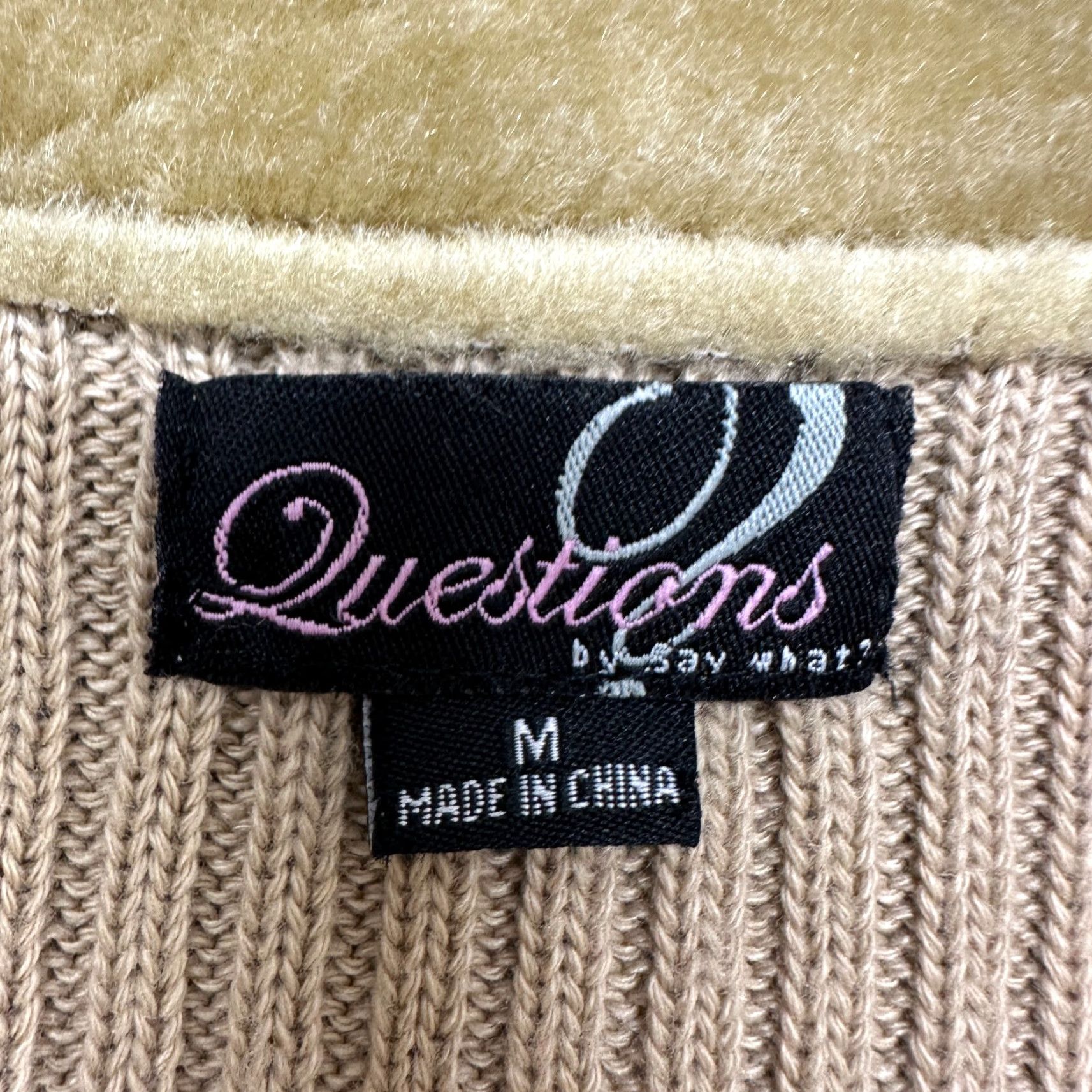Vintage VINTAGE Questions Jacket Womens M Brown Faux Suede Fur Polyester Ribbed Knit 90s Bomber Hooded Button Long Sleeve Z2K Size M / US 6-8 / IT 42-44 - 6 Thumbnail