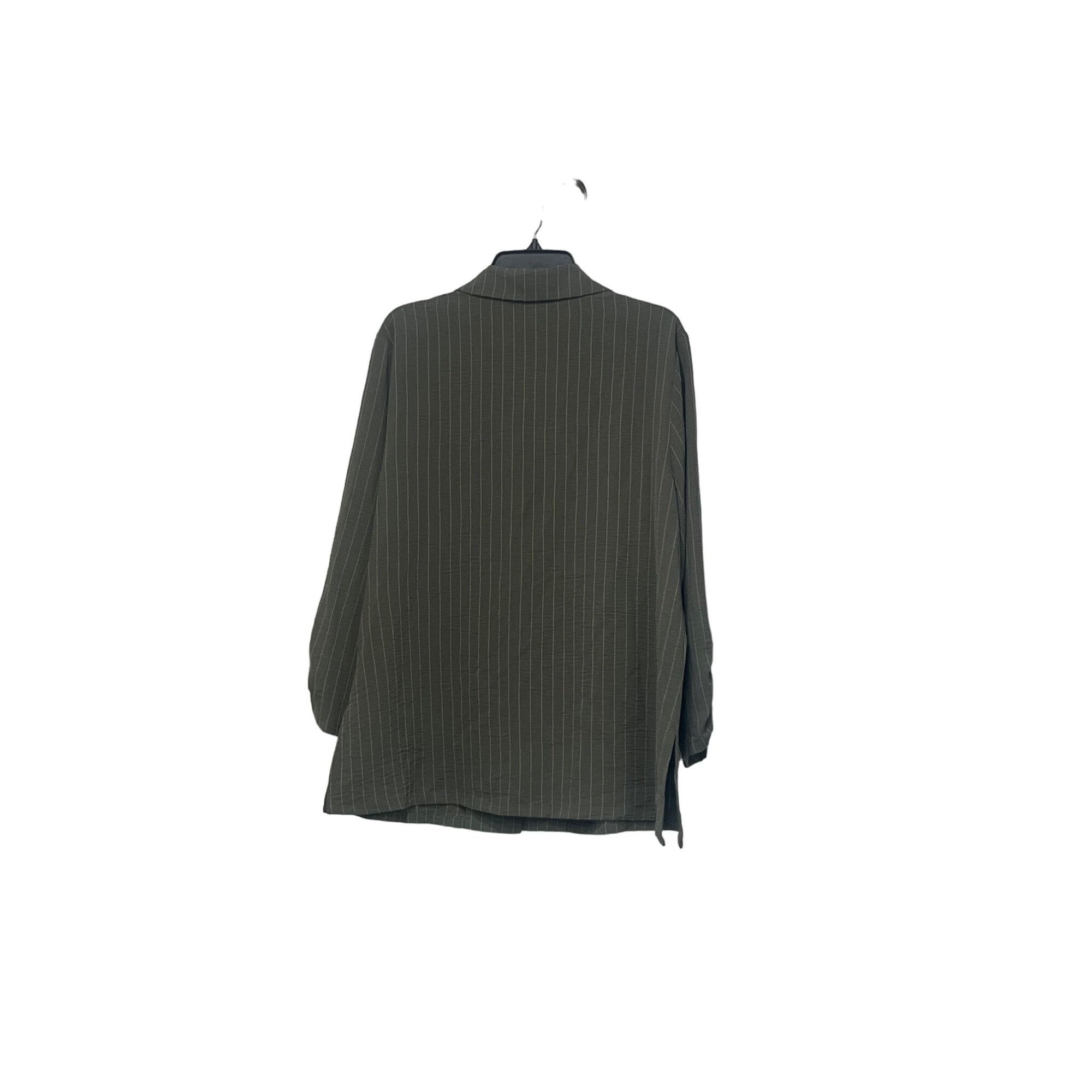 Adrianna Papell Adrianna Papell Pinstripe One Button Jacket In Park Green/iv Size XL / US 12-14 / IT 48-50 - 11 Thumbnail