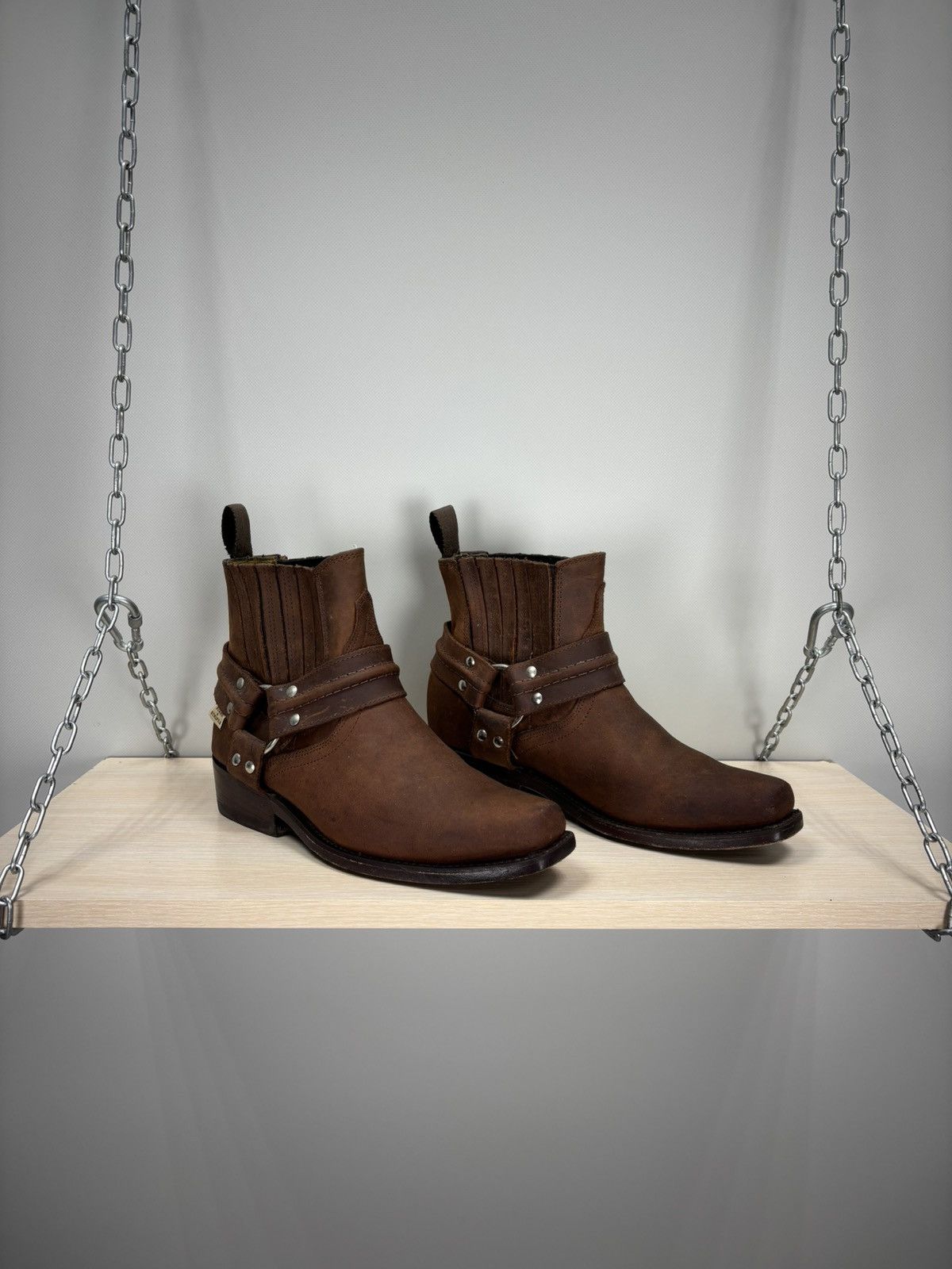 Stars & Stripes Mens leather boots Stars Stripes Size 39 Color Brown Size US 6.5 / EU 39-40 - 1 Thumbnail