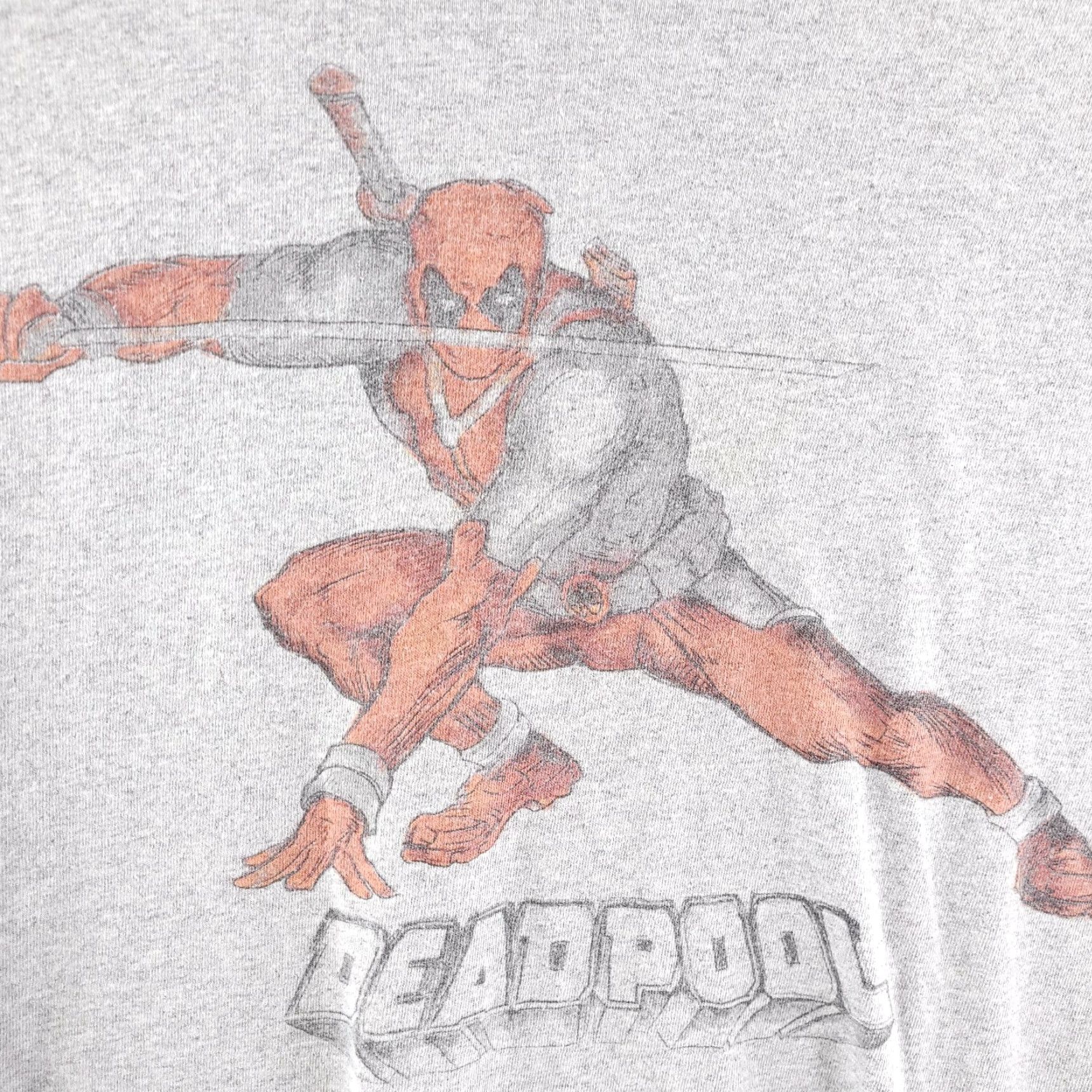 Vintage Marvel Deadpool T Shirt Mens Large Gray Crewneck Size US L / EU 52-54 / 3 - 2 Thumbnail