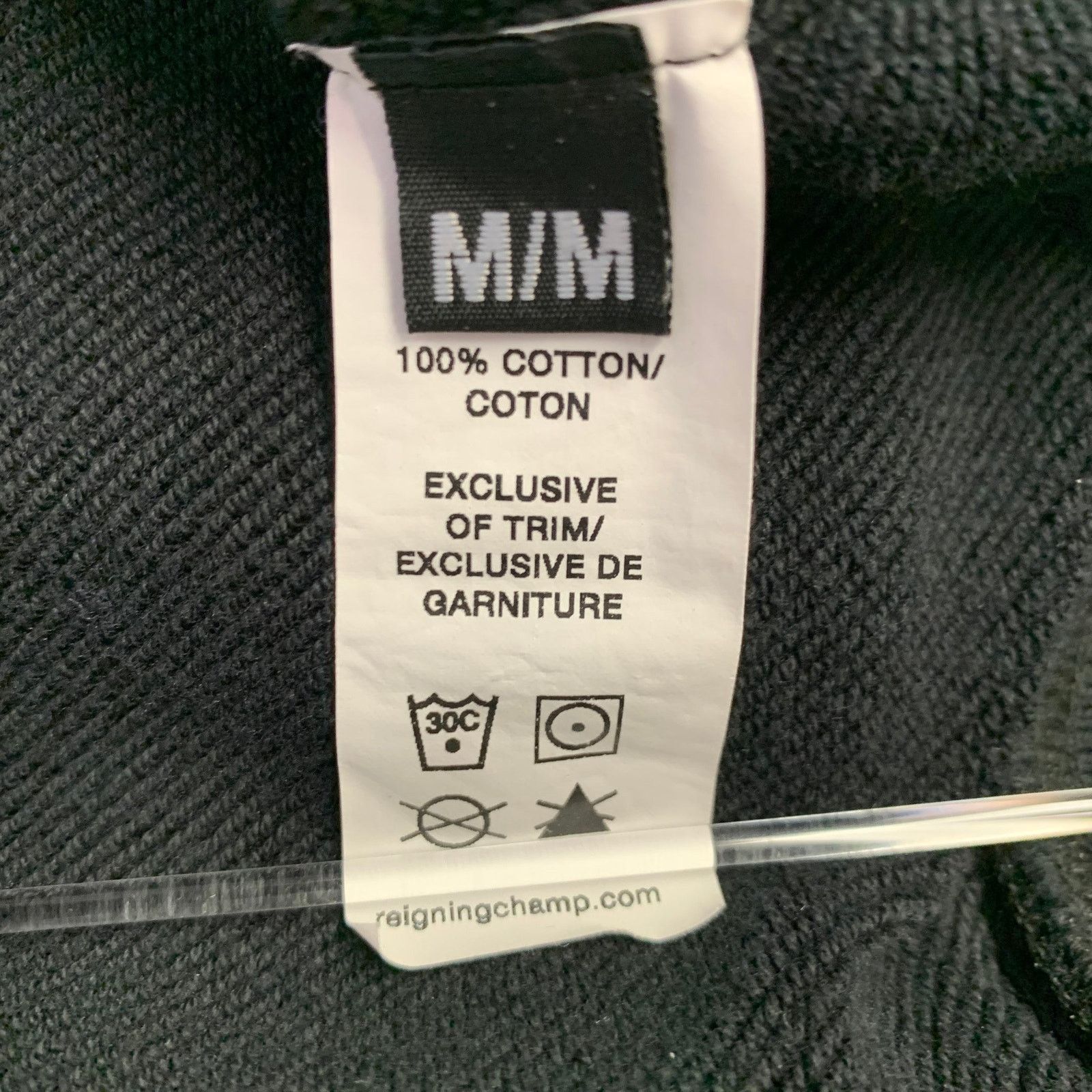 Reigning Champ REIGNING CHAMP M Black White Logo Cotton Hooded Sweatshirt Size US M / EU 48-50 / 2 - 6 Thumbnail