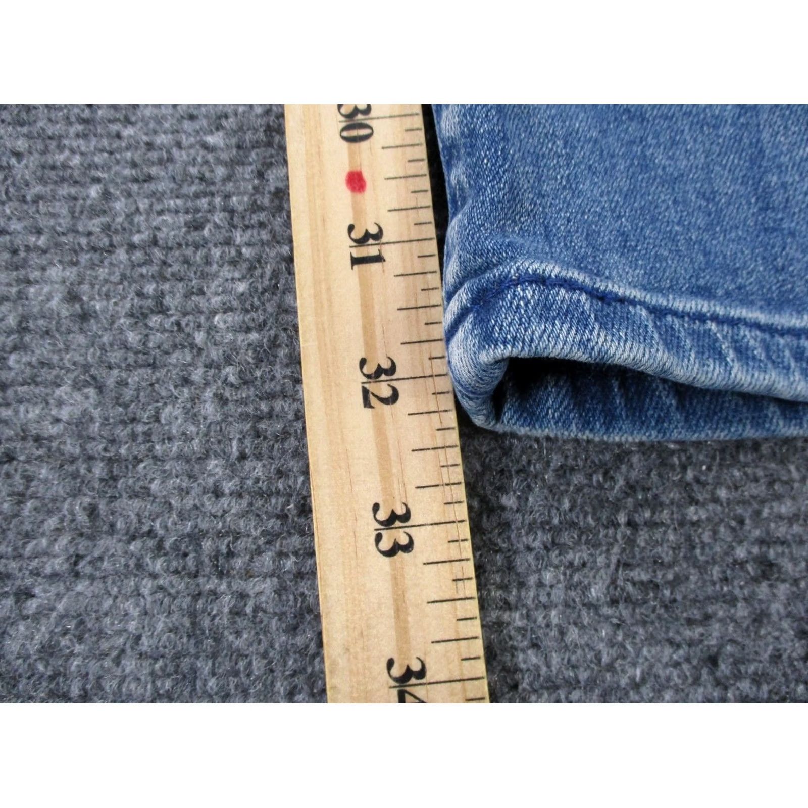 Vintage Pilcro Jeans Womens 27 Denim Icon Flared Bootcut Distressed Faded Anthroologie Size 28" / US 6 / IT 42 - 4 Thumbnail