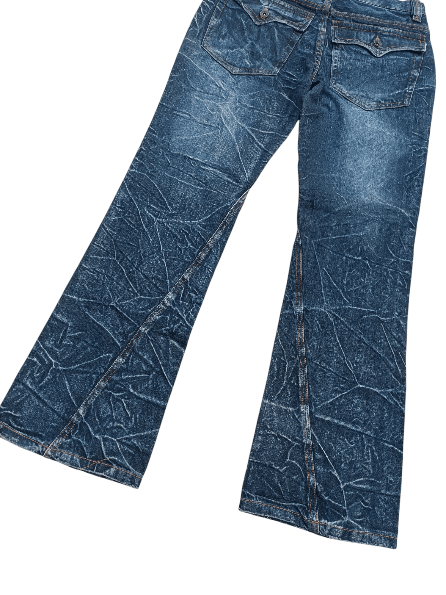 Japanese Brand FLARED NYLAUS WHISKERS JEANS VERY RARE Size US 31 - 3 Thumbnail
