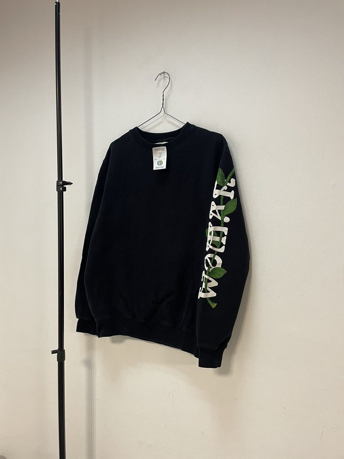 Luxury Off White Streetwear Sweatshirt Off White Flowers Logo Medium Grailed