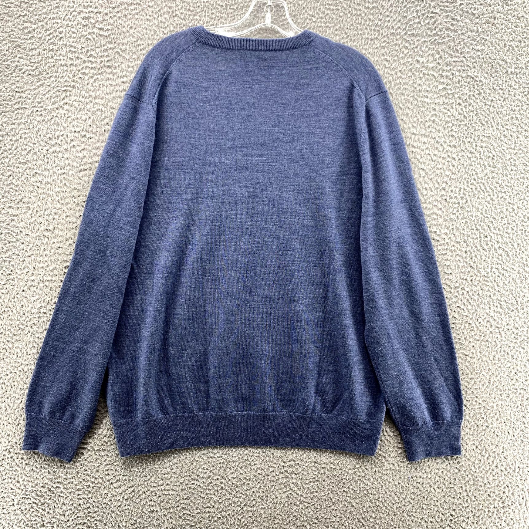 Brooks Brothers Brooks Brothers Sweater Men XL Blue V-Neck Extra Fine Merino Wool Knit Preppy 90s Size US XL / EU 56 / 4 - 5 Thumbnail