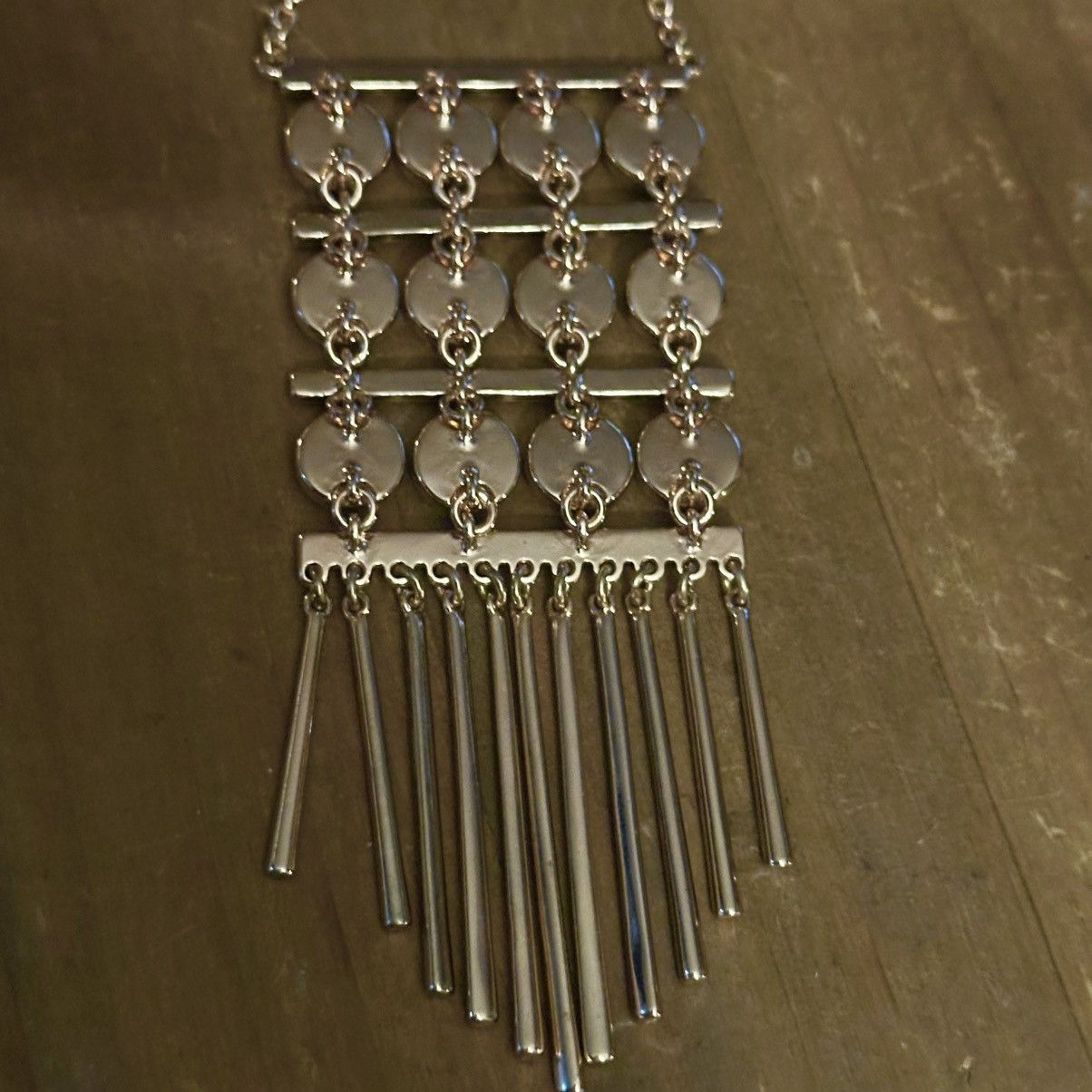 Other Long gold tone gemstone fringe necklace Size ONE SIZE - 5 Thumbnail