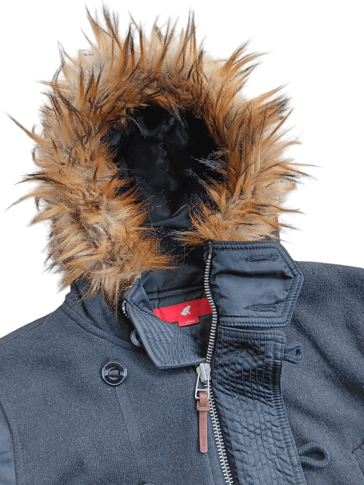 Vintage Why plus seven fur hoodie japan jacket Size US L / EU 52-54 / 3 - 3 Thumbnail