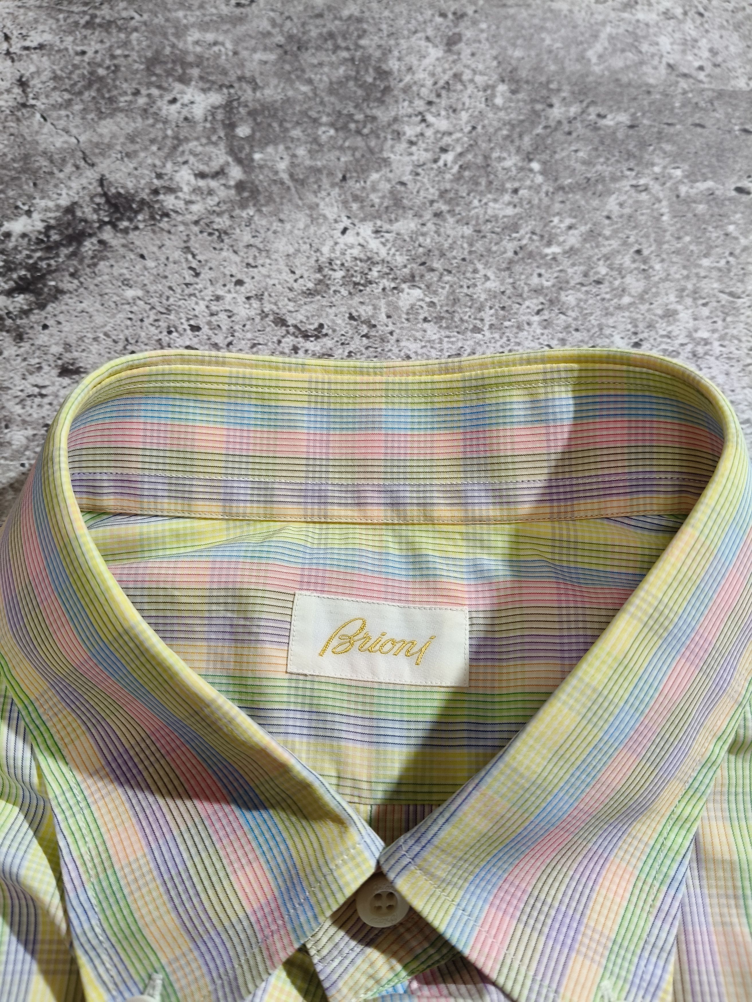 Brioni Brioni Multicolor Stripe Shirt XXL Made in Italy Size US XXL / EU 58 / 5 - 6 Thumbnail