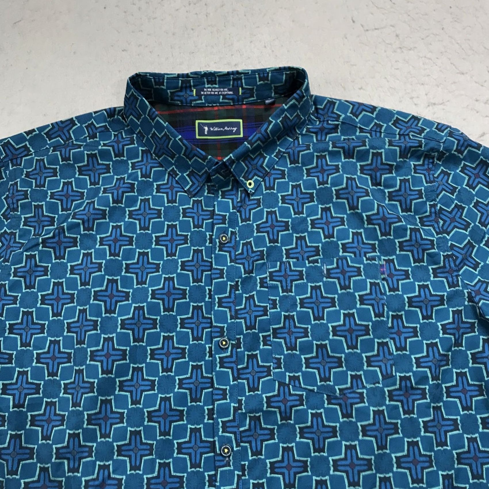 NEXT William Murray Shirt Mens 2XL Blue Next Stop Camp Collar Casual Golf Loud Shirt Size US XXL / EU 58 / 5 - 2 Thumbnail