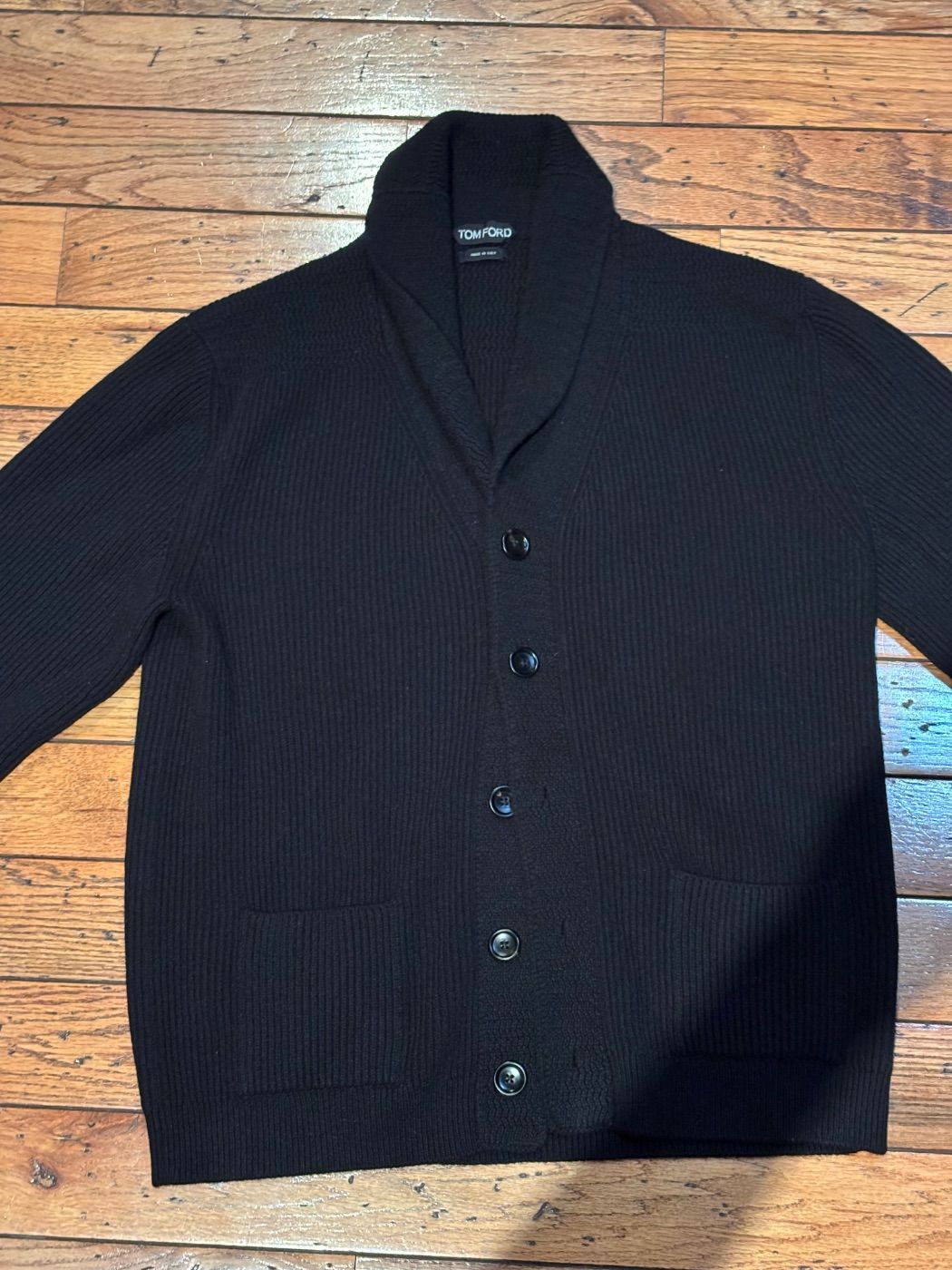 Tom Ford Tom Ford Shawl Collar Cardigan Black Size 54 Size US L / EU 52-54 / 3 - 1 Thumbnail