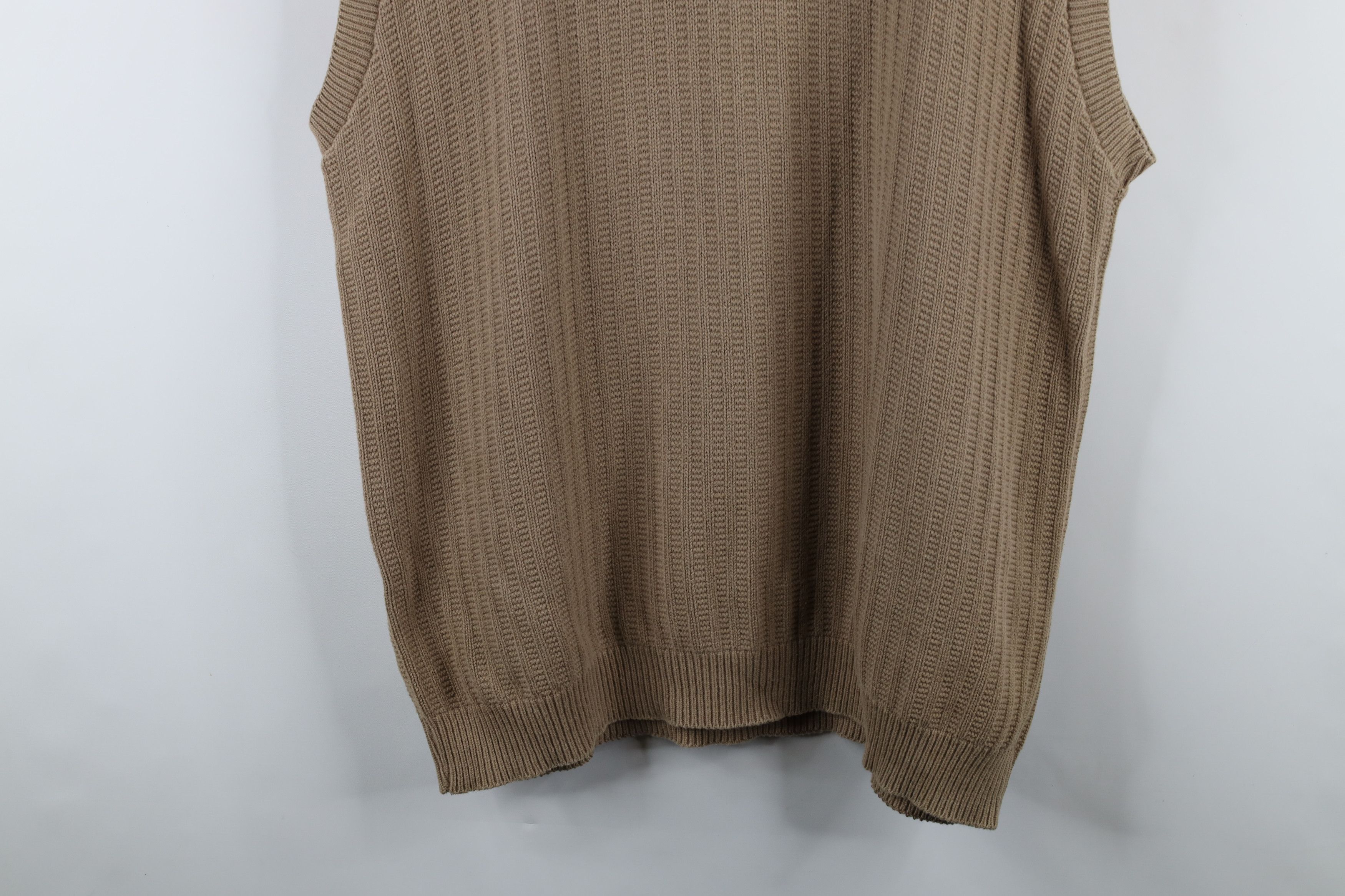 Vintage Vintage 90s Streetwear Ribbed Knit V-Neck Sweater Vest USA Size US XL / EU 56 / 4 - 10 Thumbnail