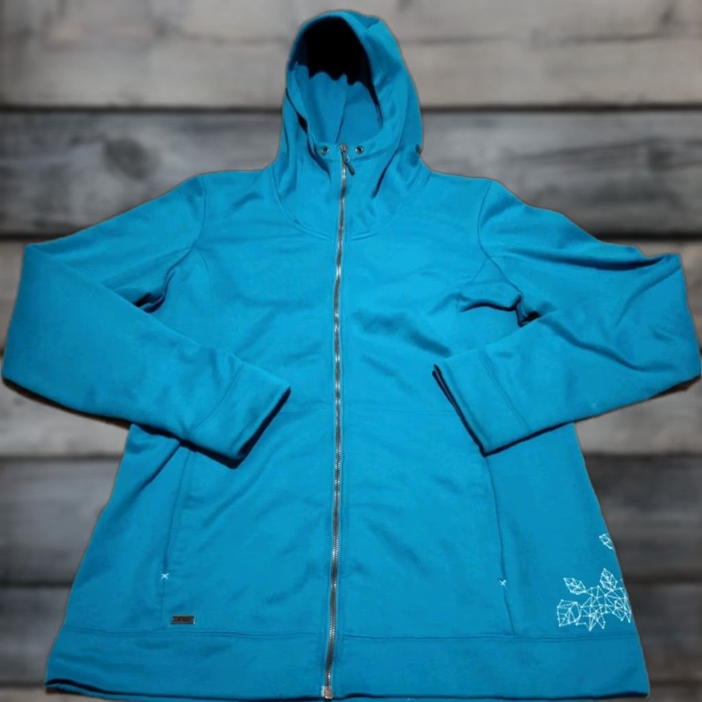 Outdoor Research Outdoor Research Hoodie Womens XL Aqua Blue Athletic Full Zip Hooded Sweatshirt Size XL / US 12-14 / IT 48-50 - 1 Thumbnail