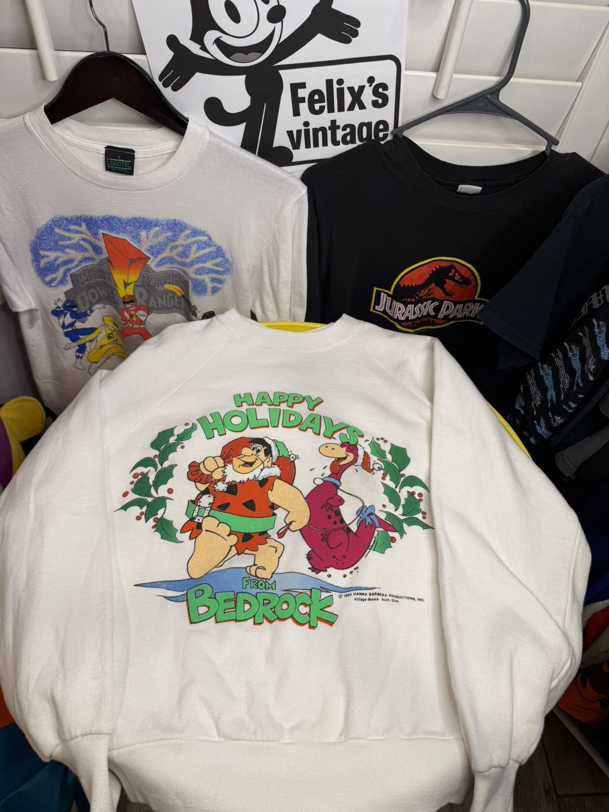 Vintage 1985 Flintstones holiday crewneck Size US M / EU 48-50 / 2 - 4 Thumbnail