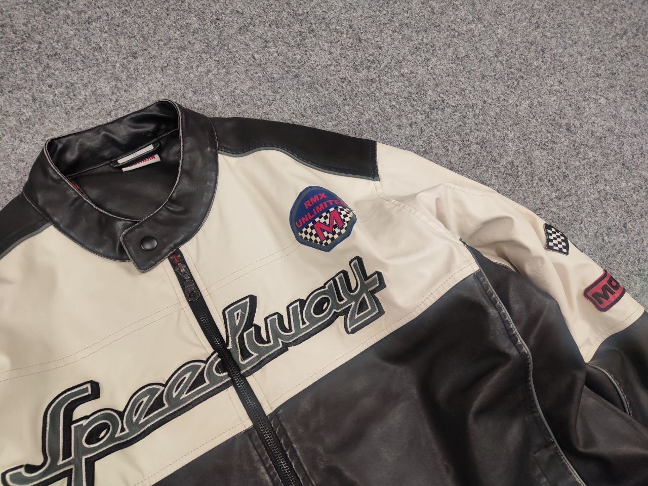 Vintage Vintage Speedway Monza Racing Moto Leather Style Jacket Size US XL / EU 56 / 4 - 7 Thumbnail