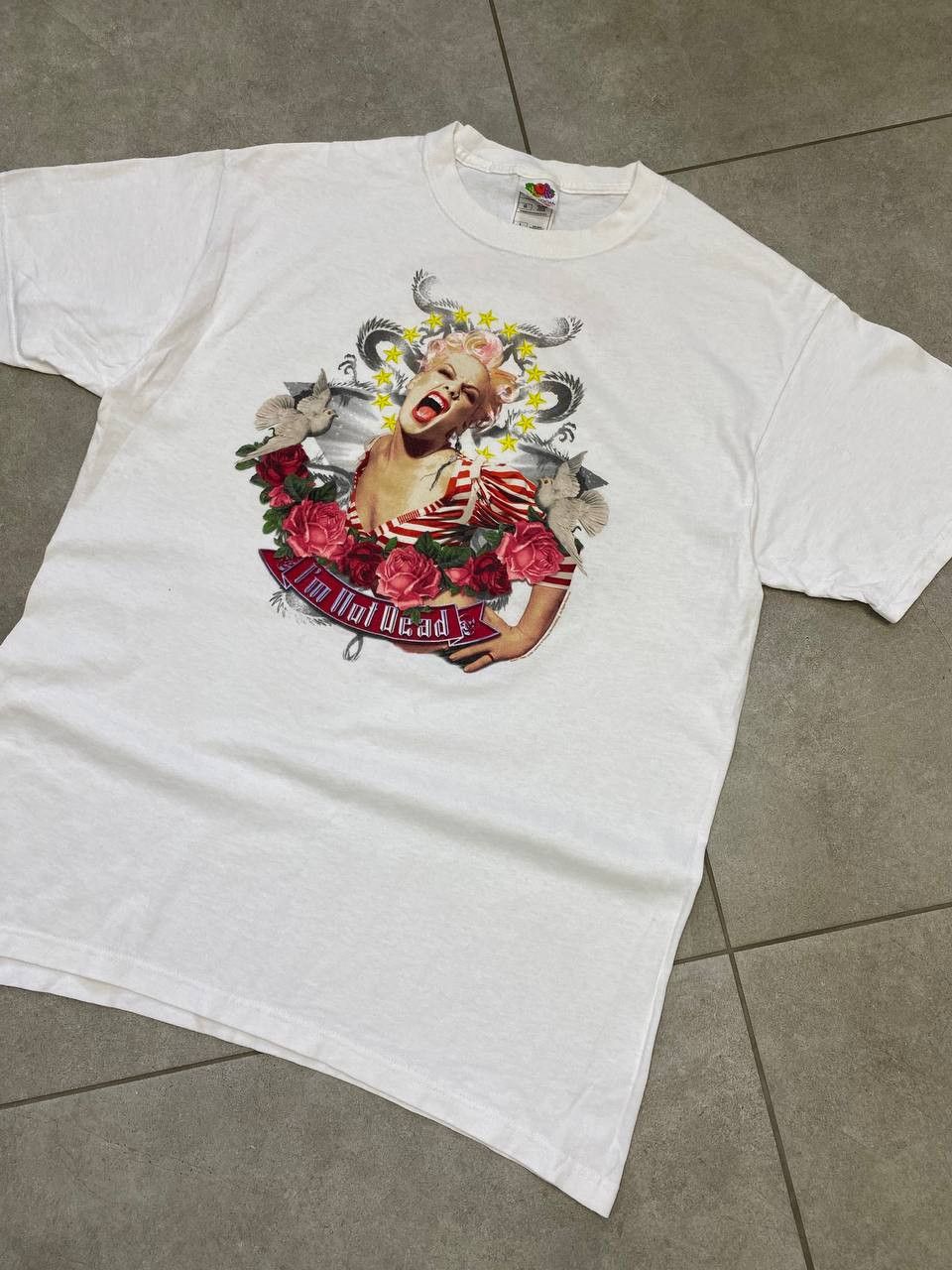 Band Tees Vintage Pink 2007 I'm Not Dead World Tour T-Shirt Size US L / EU 52-54 / 3 - 5 Thumbnail