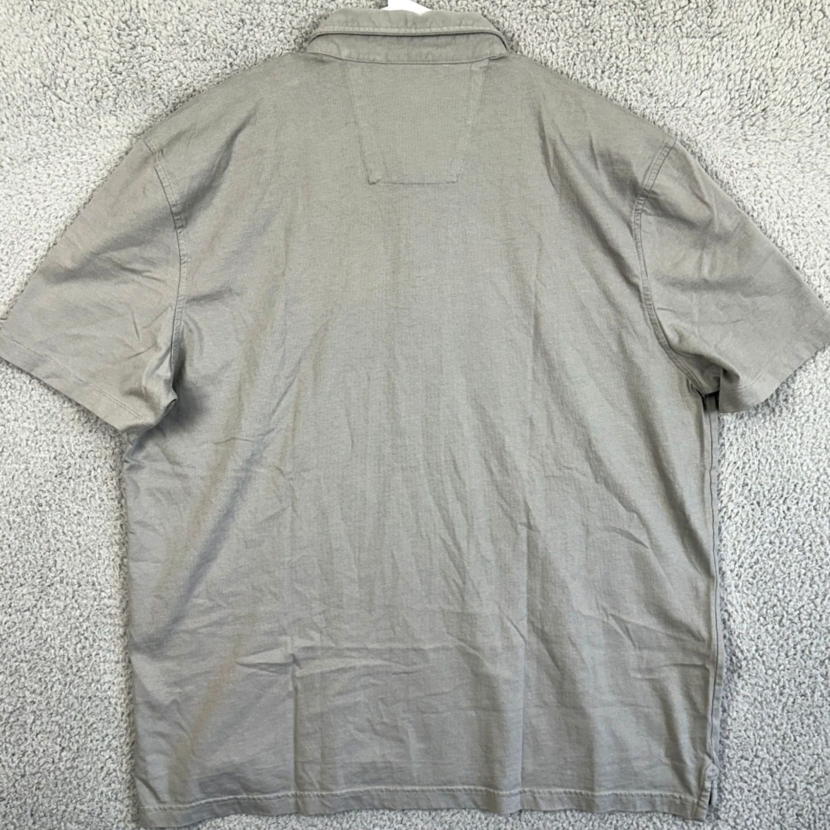 Nautica Nautica Polo Shirt Mens 2XL Light Gray Rugby Short Sleeve Logo Casual Cotton Size US XXL / EU 58 / 5 - 2 Thumbnail