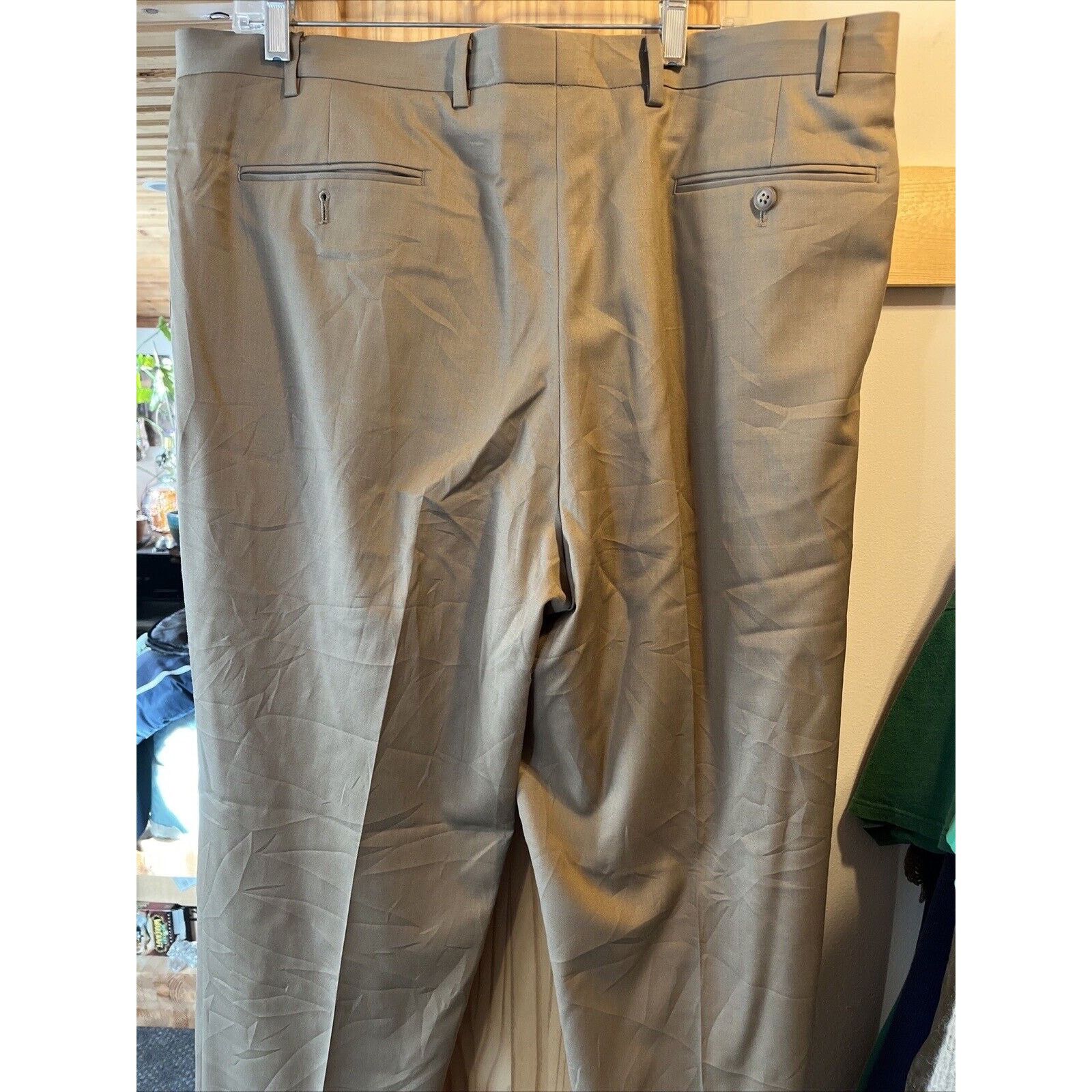 Ralph Lauren Ralph Lauren Mens 40x29 Brown Flat Straight Wool Dress Pants Size US 40 / EU 56 - 11 Thumbnail