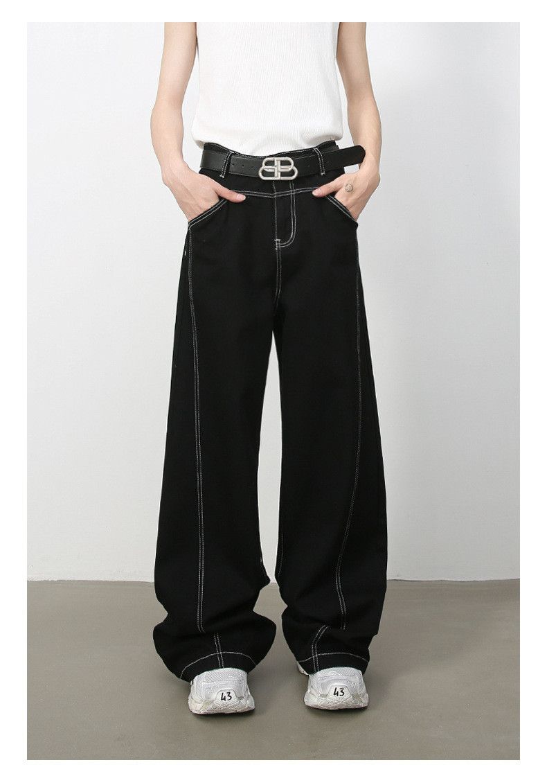 Japanese Brand American high street retro stitched wide-leg jeans Size US 32 / EU 48 - 1 Thumbnail