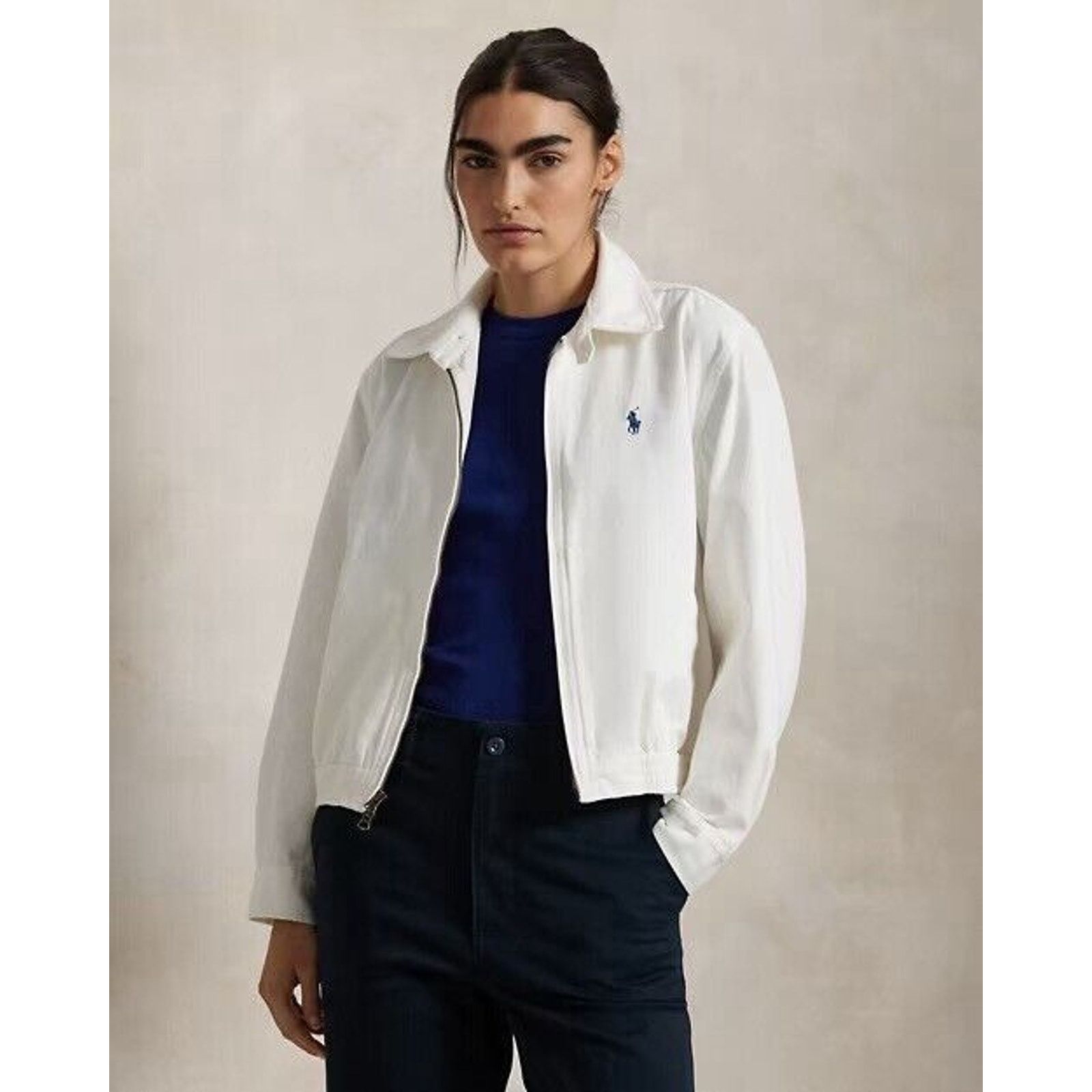 Polo Ralph Lauren NWT Polo Ralph Lauren Women Cotton Twill JACKET White large Size L / US 10 / IT 46 - 1 Thumbnail