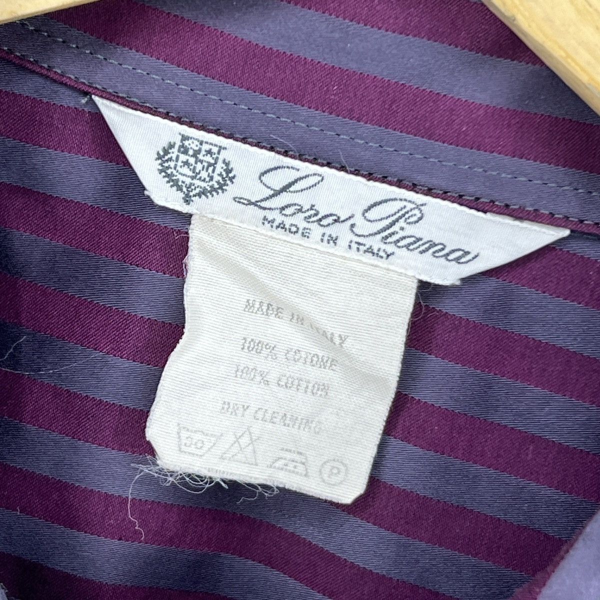 Loro Piana Loro Piana Purple Striped Long-Sleeve Buttoned Shirt Size M / US 6-8 / IT 42-44 - 5 Thumbnail