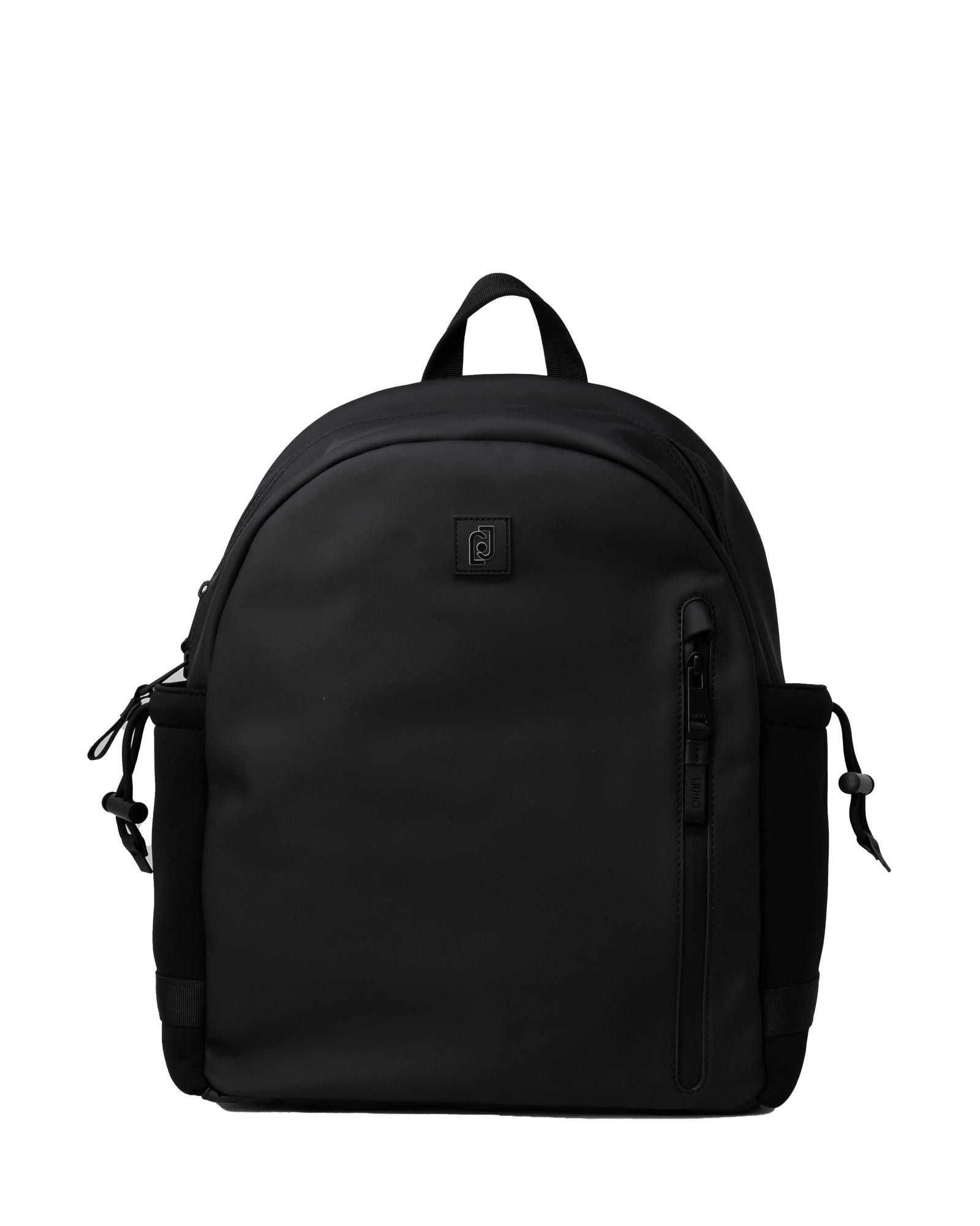 image of Liu Jo Polyurethane Rucksack With Front Pockets in Black, Men's