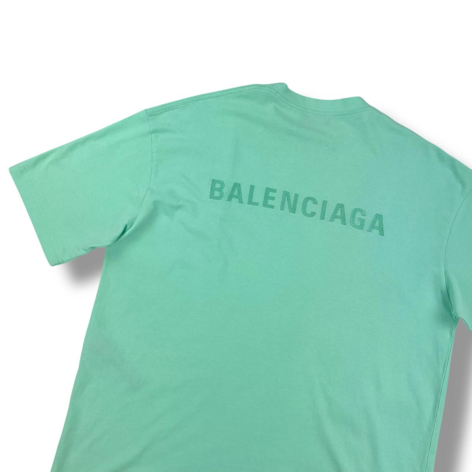 Balenciaga Balenciaga Mint Green Embroidered Logo T Shirt Size US M / EU 48-50 / 2 - 3 Thumbnail