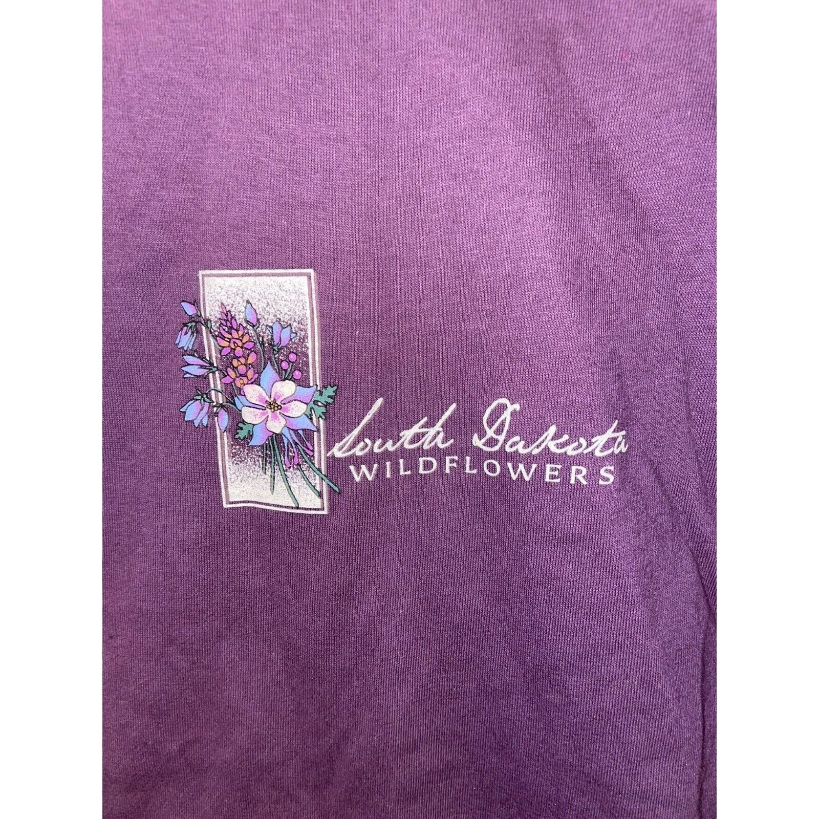 Anvil Vintage South Dakota Shirt Wildflowers purple Tee VTG Anvil Size US S / EU 44-46 / 1 - 2 Thumbnail