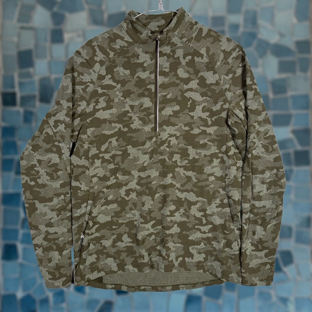 Lululemon Lululemon Jacket Mens L Surge Warm 1/2 Zip Jacquard Pullover Camo LM3CGCS Size US L / EU 52-54 / 3 - 1 Thumbnail