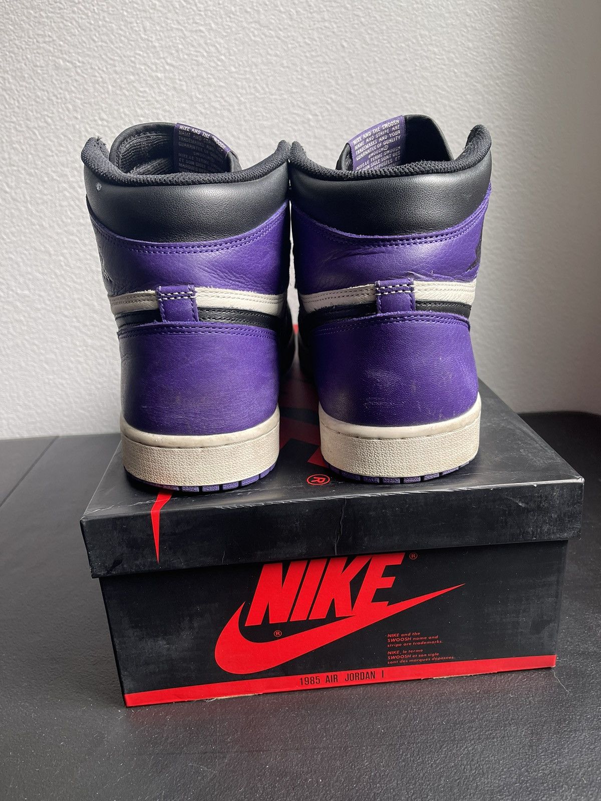 Jordan Brand Air Jordan 1 Court Purple 2018 size 12 Size US 12 / EU 45 - 4 Thumbnail